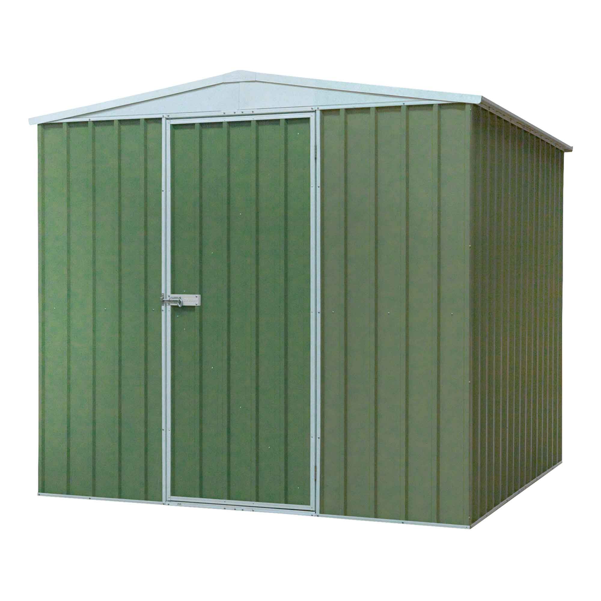 Galvanised Steel Metal Garden/Outdoor/Storage Shed, 7.5FT x 7.5FT, Apex Style Roof - Green - DG115 - Dellonda