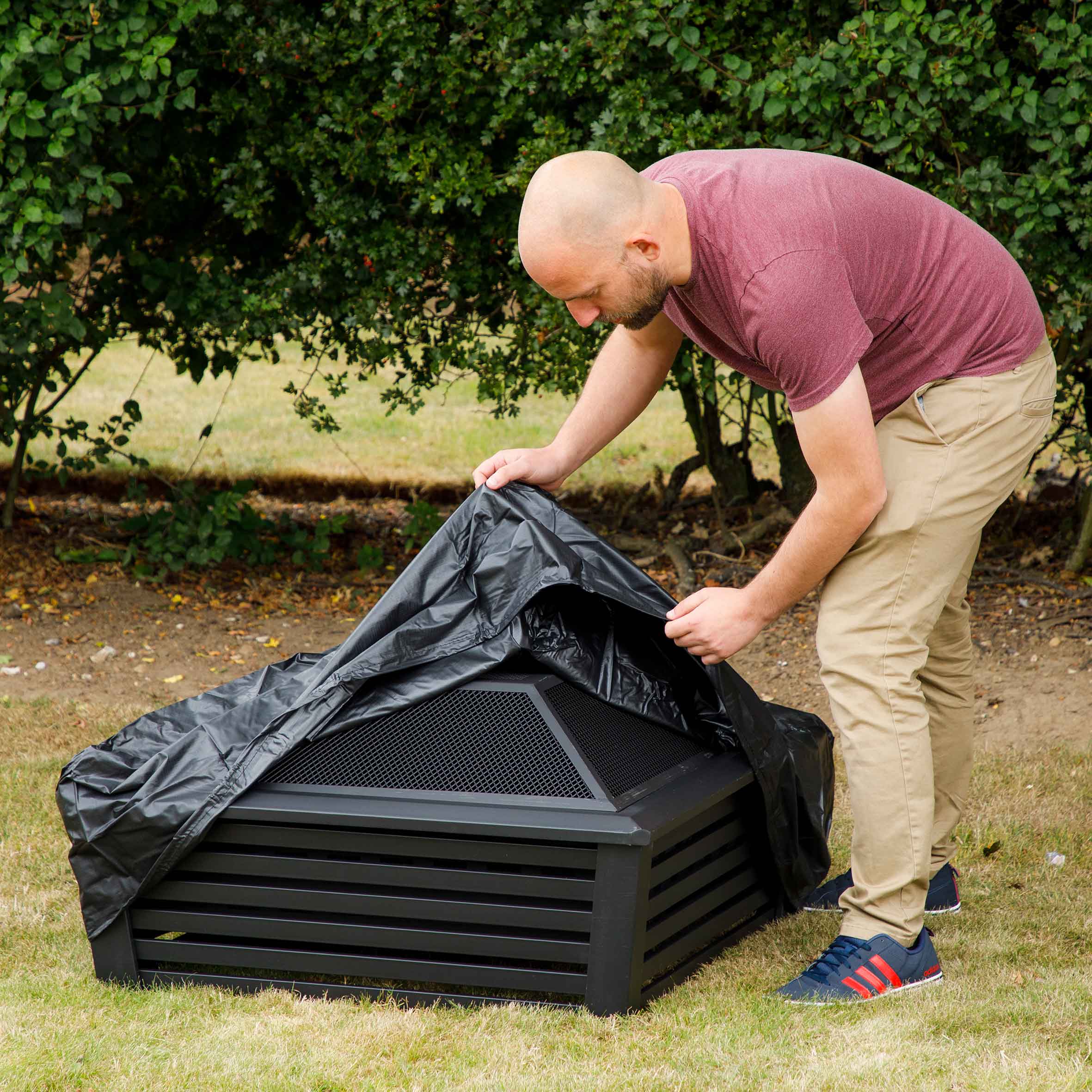 Fire Pit, PVC Cover, Water Resistant, Heavy Duty with Drawstrings for DG43 - DG119 - Dellonda