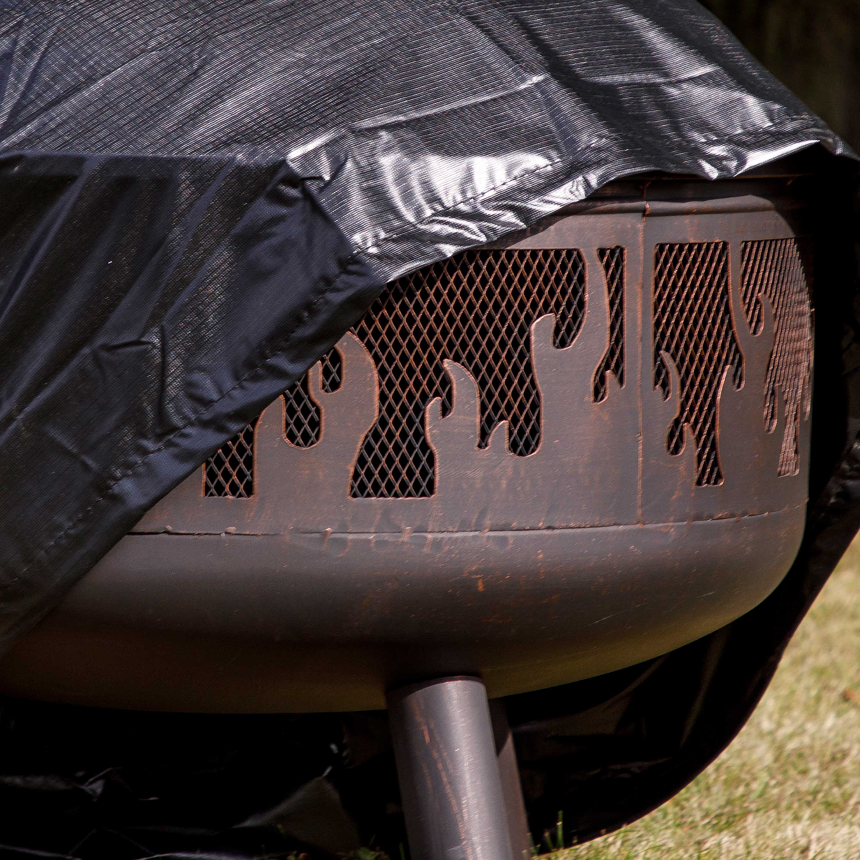 Heavy Duty, Water Resistant, PVC Fire Pit Cover with Drawstrings - DG123