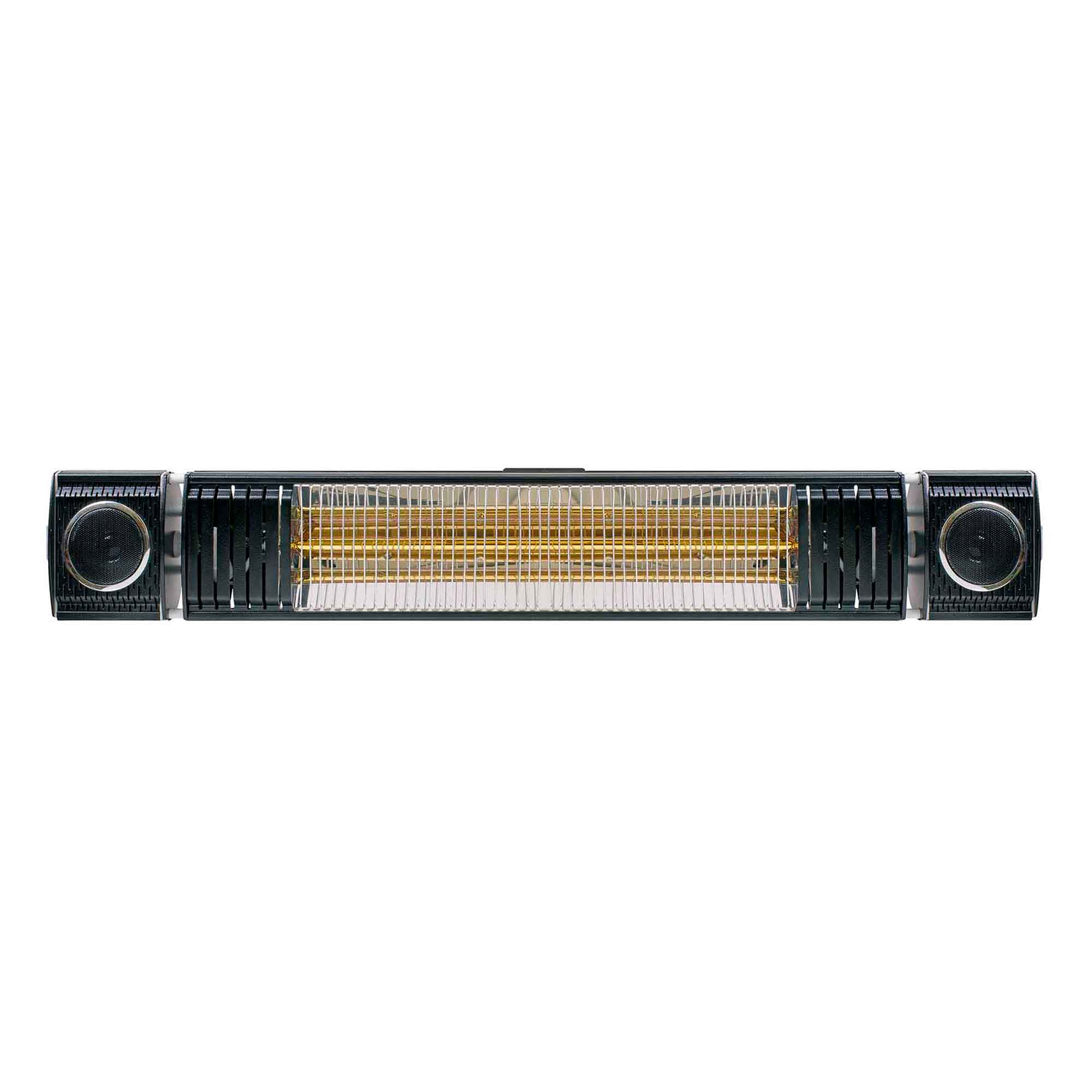 Infrared Outdoor 2000W Patio Heater IPX5 Rated with Wireless Speakers for Music, Black - DG125 - Dellonda