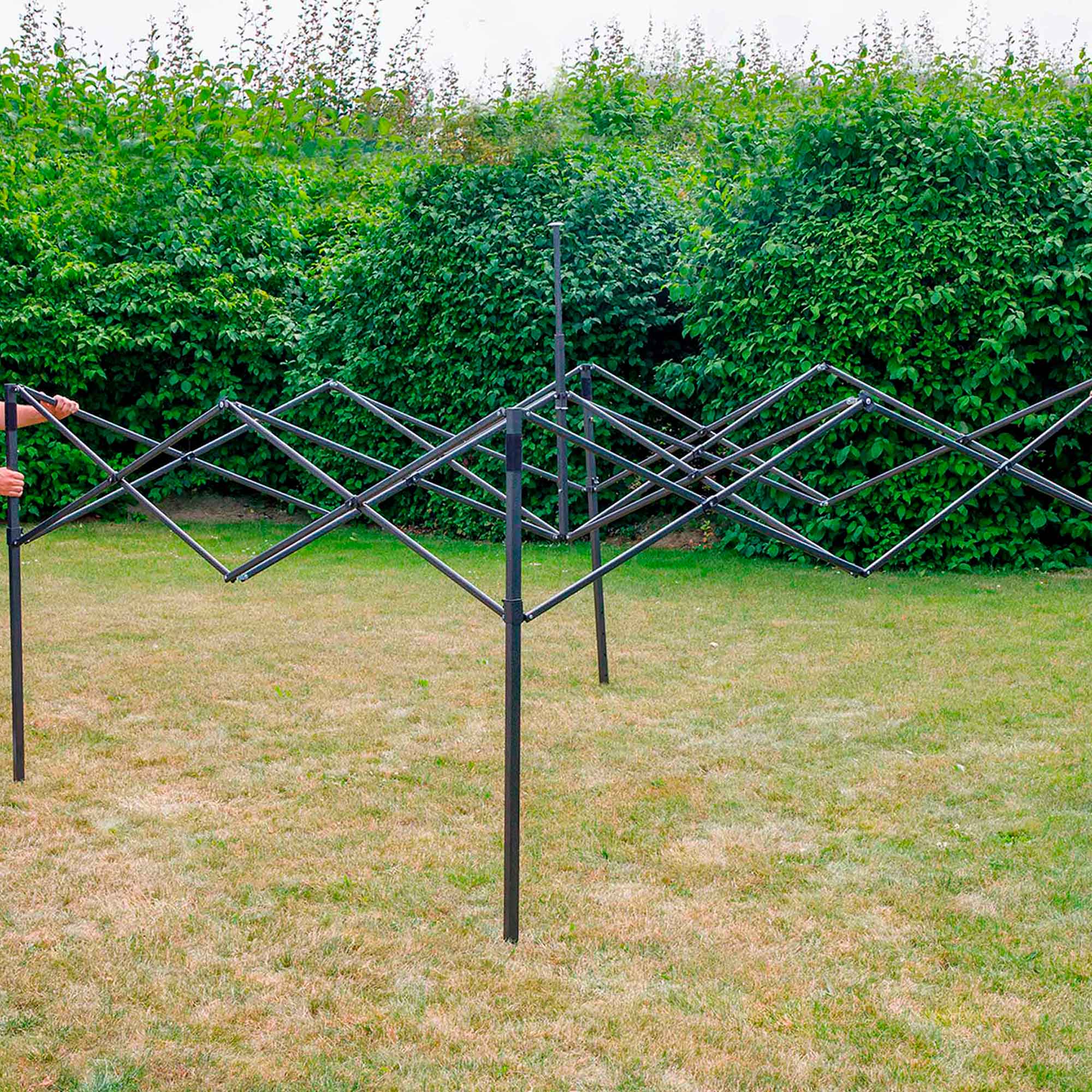 Premium 3x3m Pop-Up Gazebo, Heavy Duty, Water Resistant, Carry Bag, Stakes & Weight Bags - Dark Green - DG132 - Dellonda