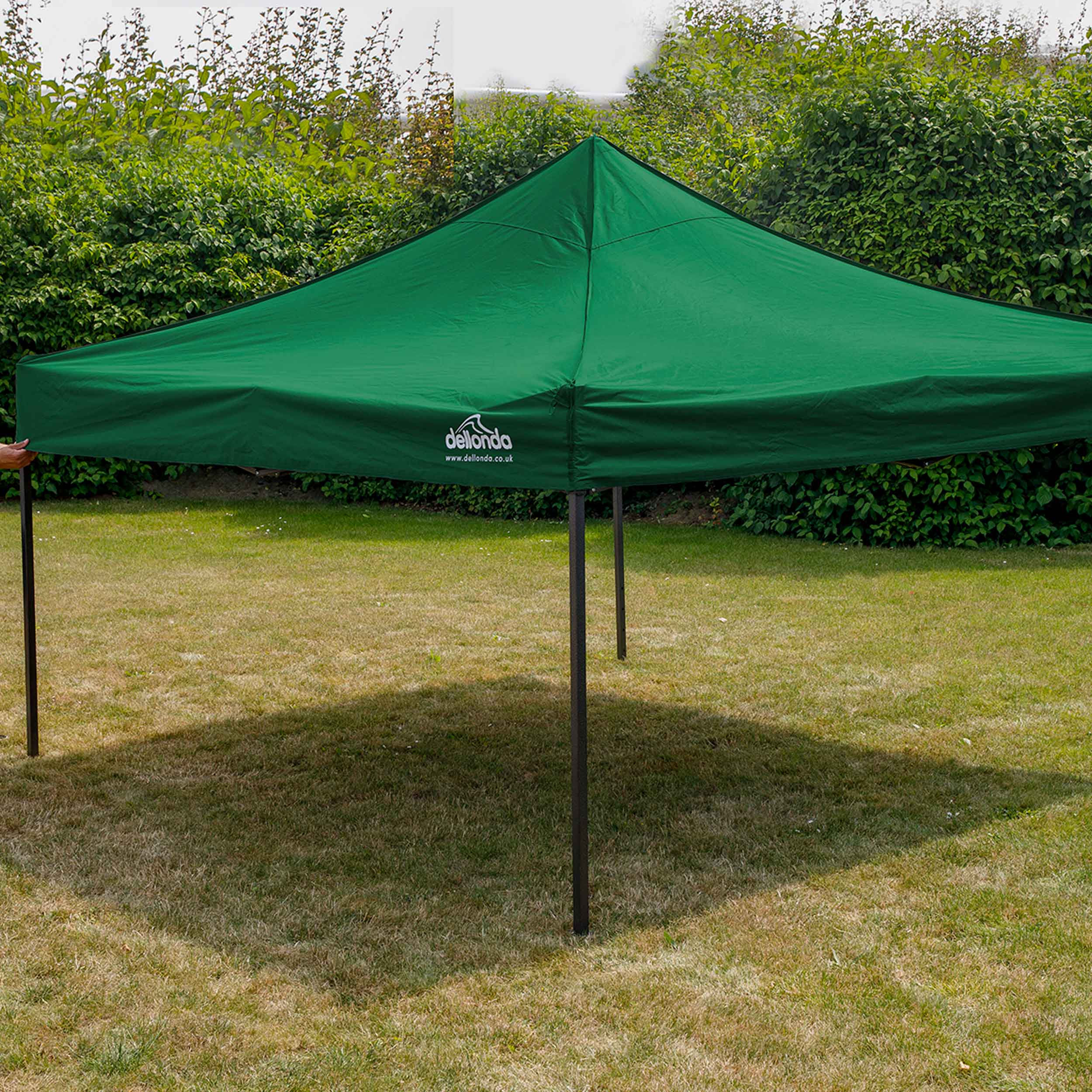 Premium 3x3m Pop-Up Gazebo, Heavy Duty, Water Resistant, Carry Bag, Stakes & Weight Bags - Dark Green - DG132 - Dellonda