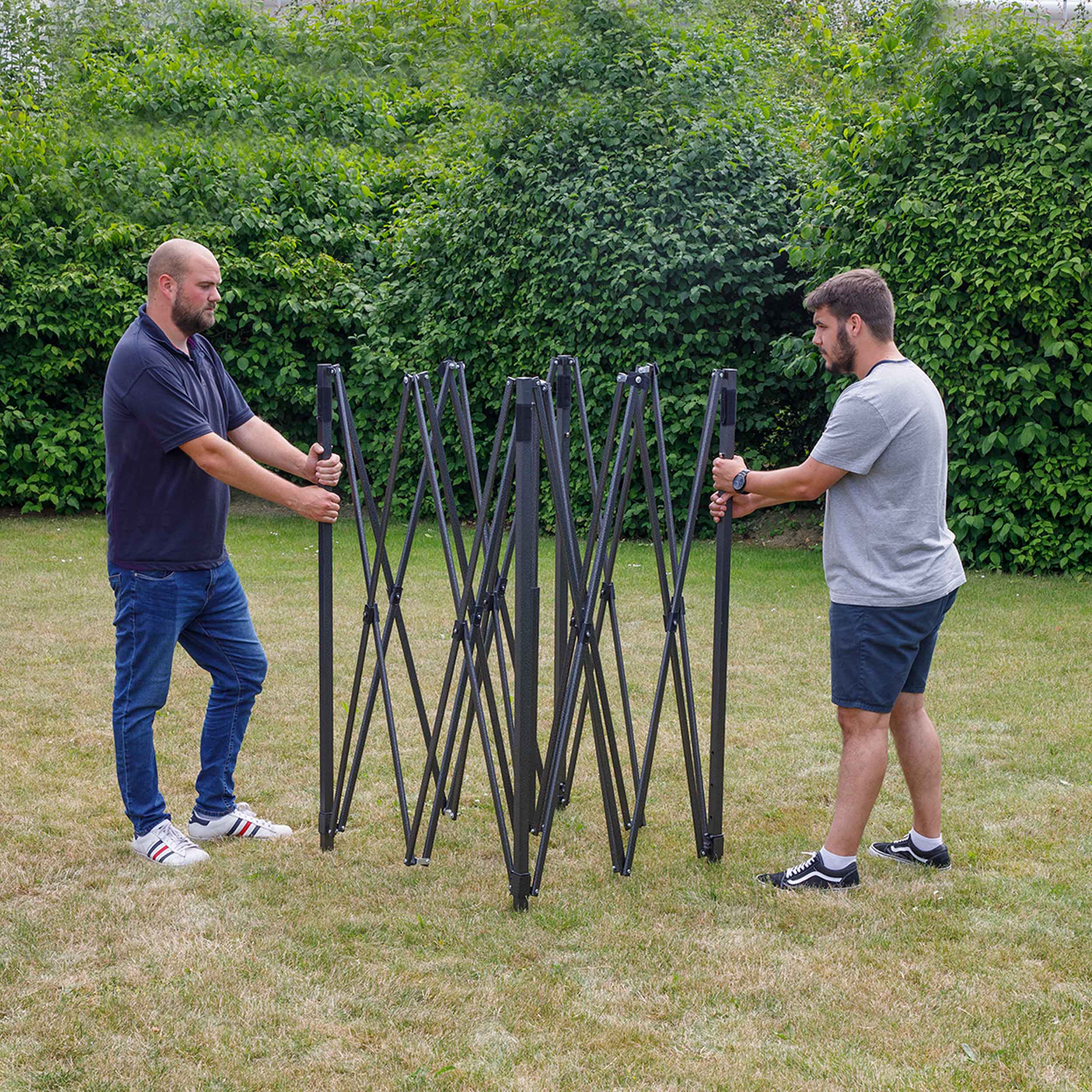 Premium 3x3m Pop-Up Gazebo, Heavy Duty, Water Resistant, Carry Bag, Stakes & Weight Bags - Dark Green - DG132 - Dellonda