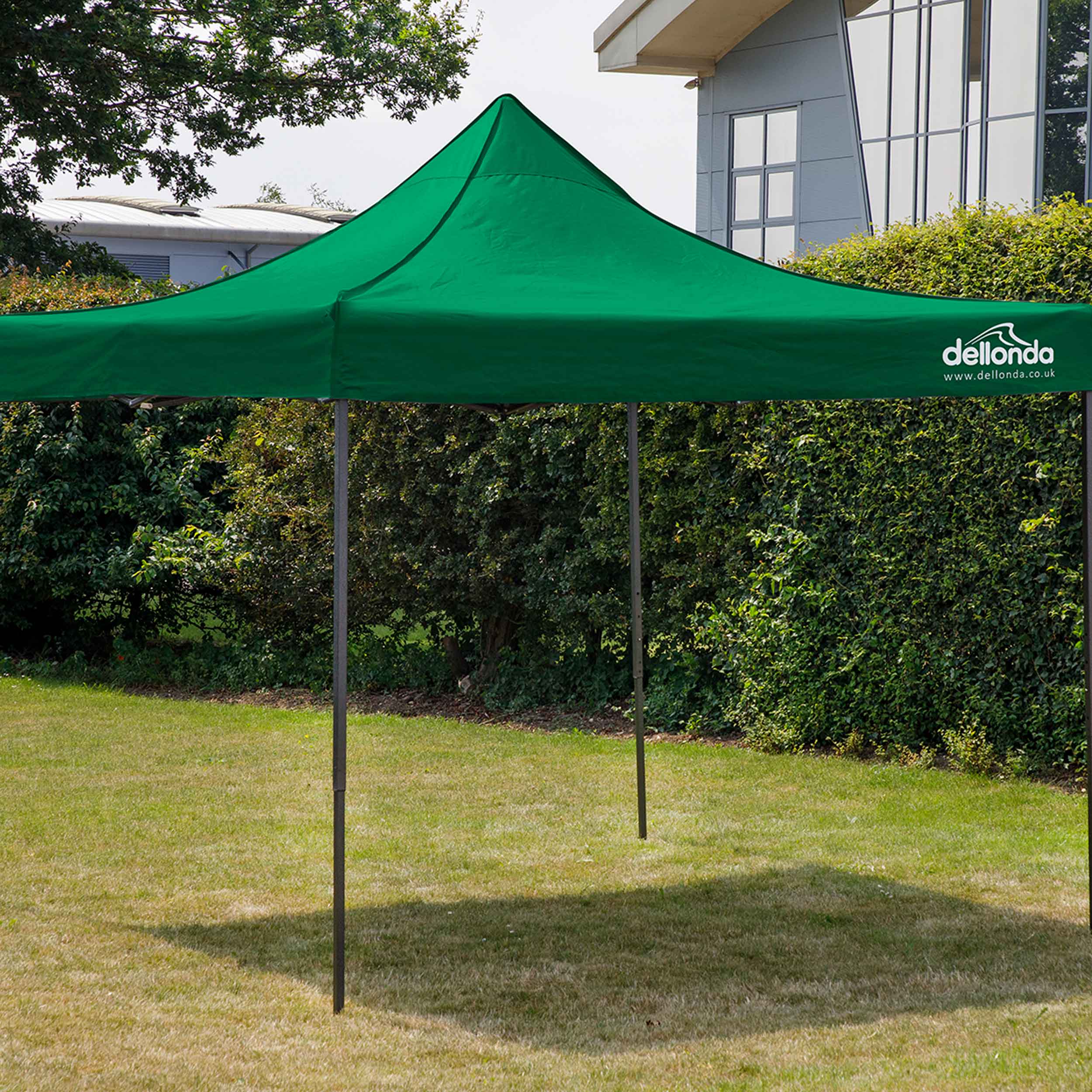 Premium 3x3m Pop-Up Gazebo, Heavy Duty, Water Resistant, Carry Bag, Stakes & Weight Bags - Dark Green - DG132 - Dellonda