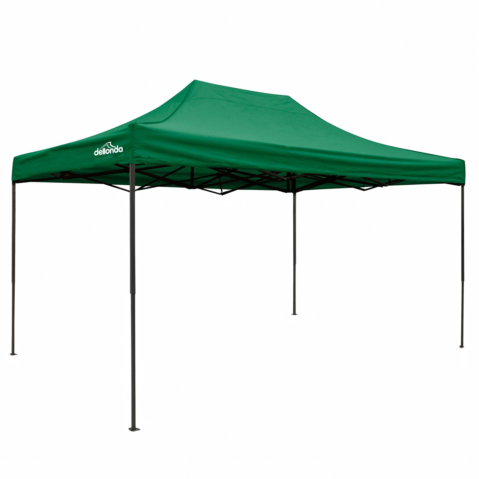 Premium 3 x 4.5m Pop-Up Gazebo, Heavy Duty, Water Resistant, Carry Bag, Stakes & Weight Bags Dark Green - DG136 - Dellonda