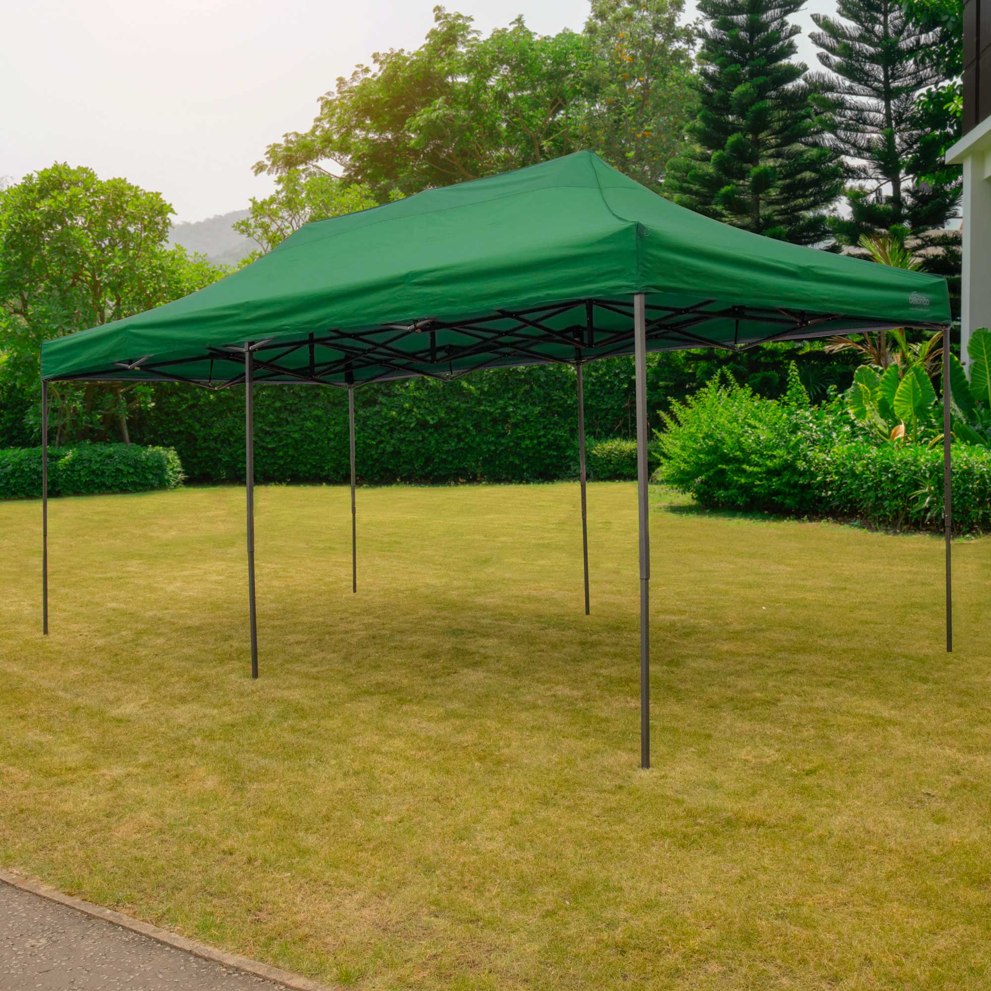 Premium 3x6m Pop-Up Gazebo, Heavy Duty, Water Resistant, Carry Bag, Stakes & Weight Bags - Green - DG140 - Dellonda