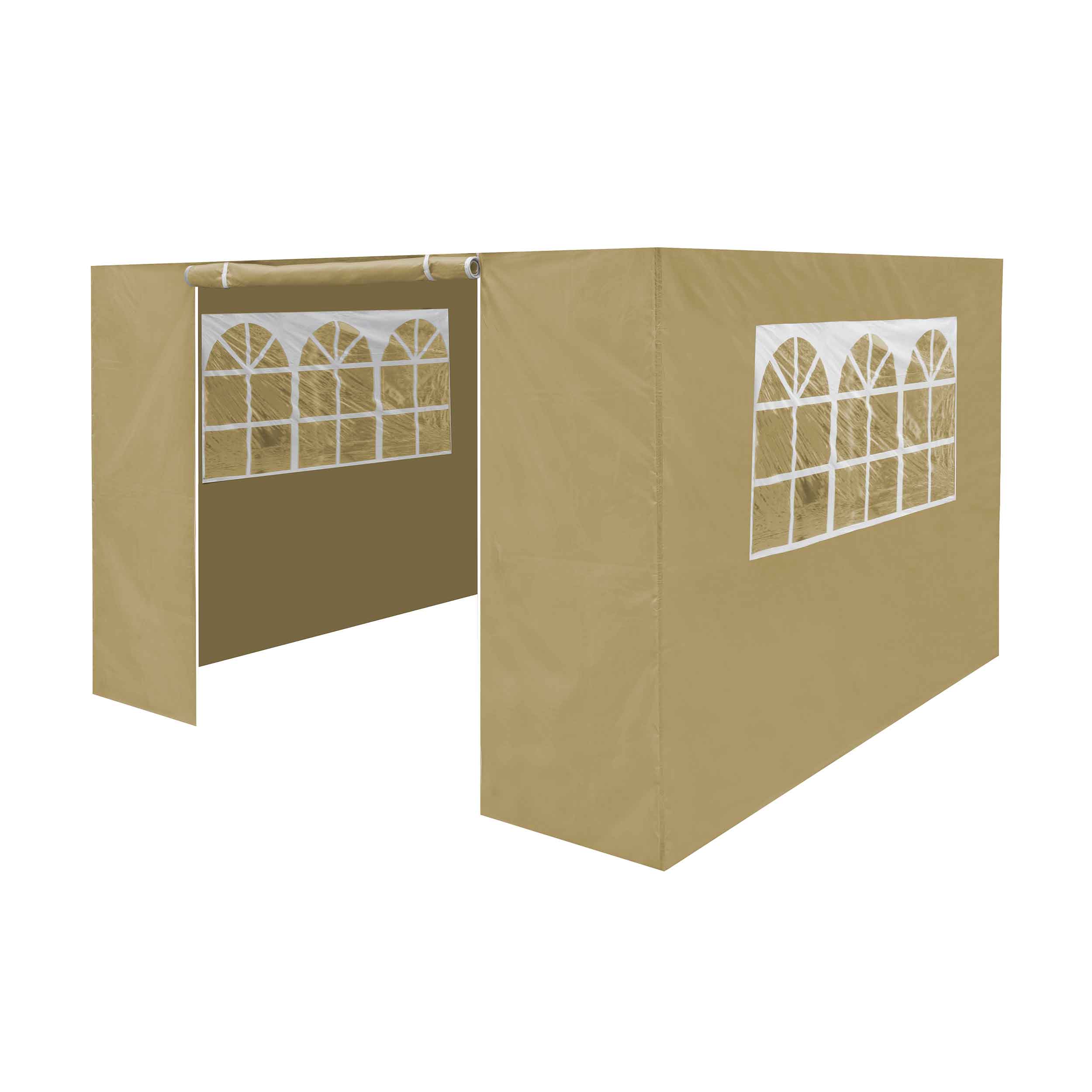 Premium Side Walls/Doors/Windows for Gazebo/Marquee , Fits 2 x 2m Models - Beige - DG142 - Dellonda