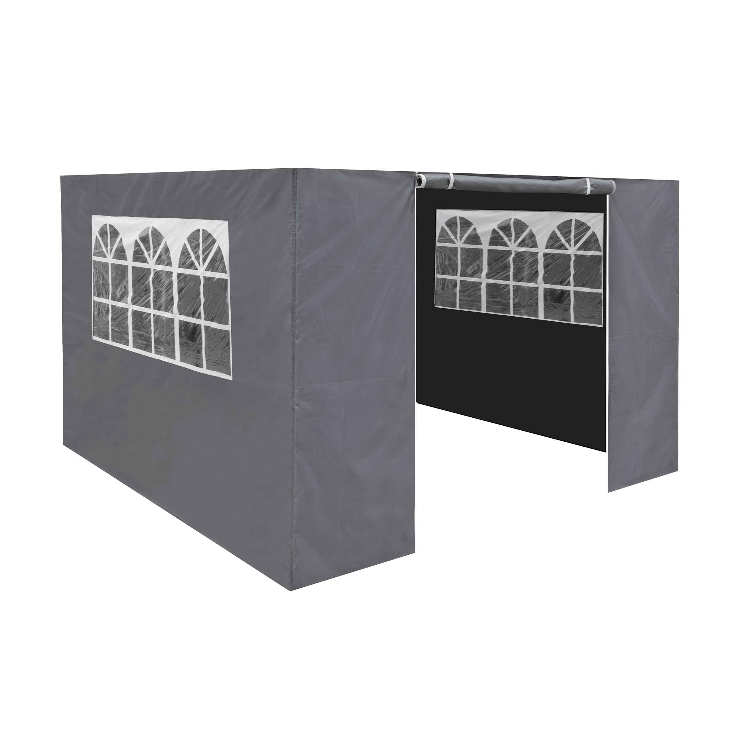 Premium Gazebo/Marquee Side Walls/Doors/Windows, Fits 2 x 2m Models - Grey - DG145 - Dellonda