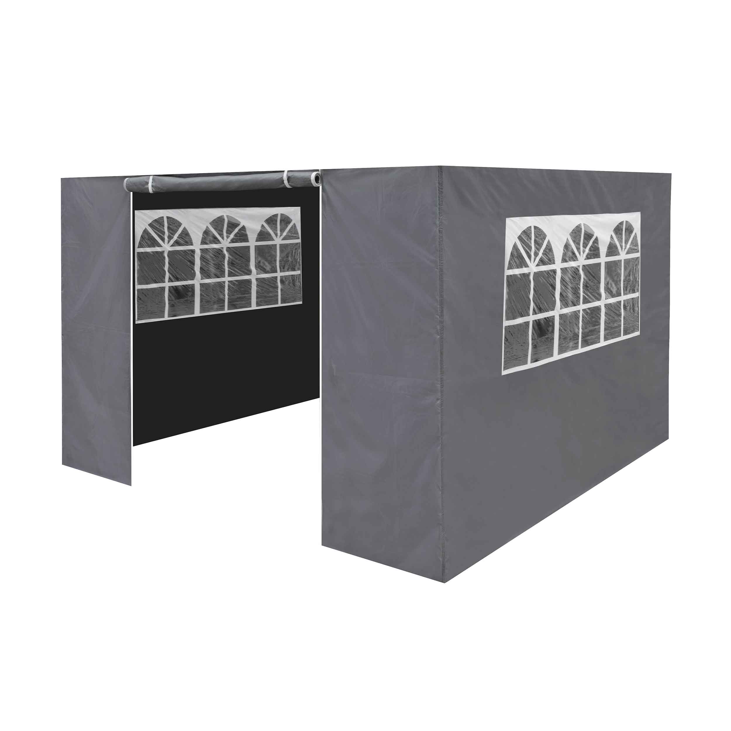 Premium Gazebo/Marquee Side Walls/Doors/Windows, Fits 3 x 3m Models - Grey - DG149 - Dellonda