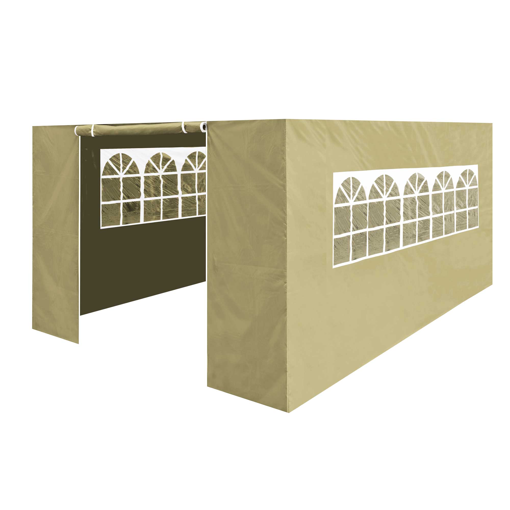 Premium Gazebo/Marquee Side Walls/Doors/Windows, Fits 3 x 4.5m Models - Beige - DG150 - Dellonda