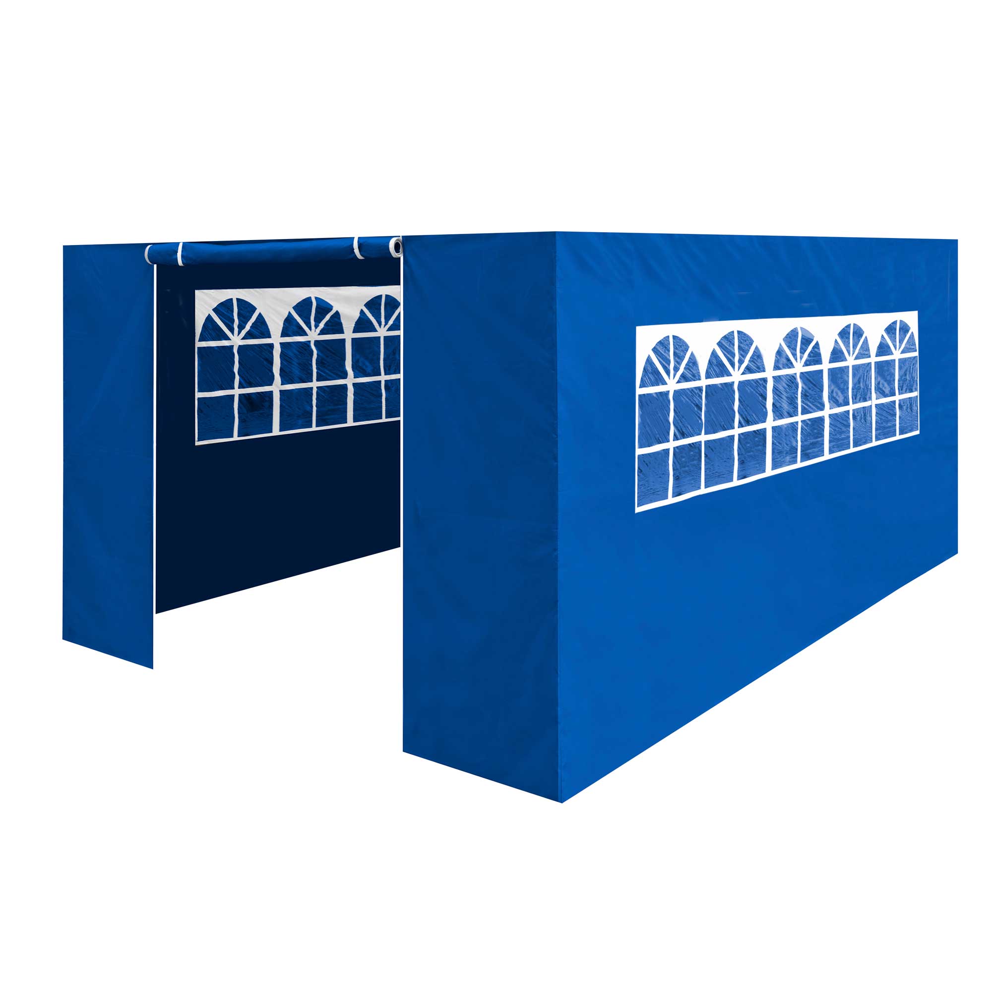 Premium Gazebo/Marquee Side Walls/Doors/Windows, Fits 3 x 4.5m Models - Blue - DG151 - Dellonda