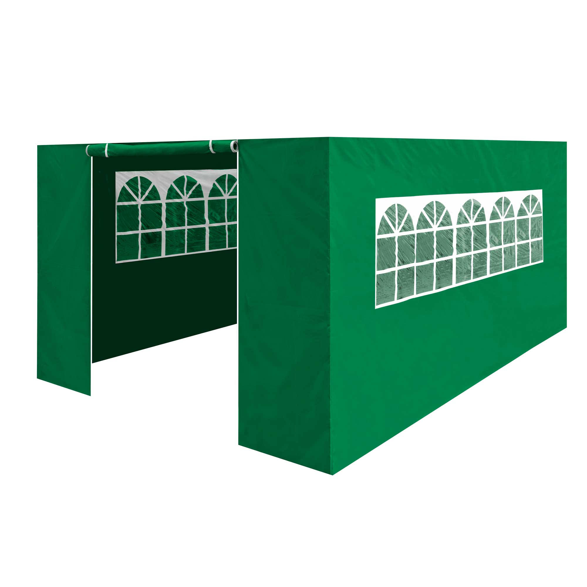 Premium Gazebo/Marquee Side Walls/Doors/Windows, Fits 3 x 4.5m Models - Dark Green - DG152 - Dellonda