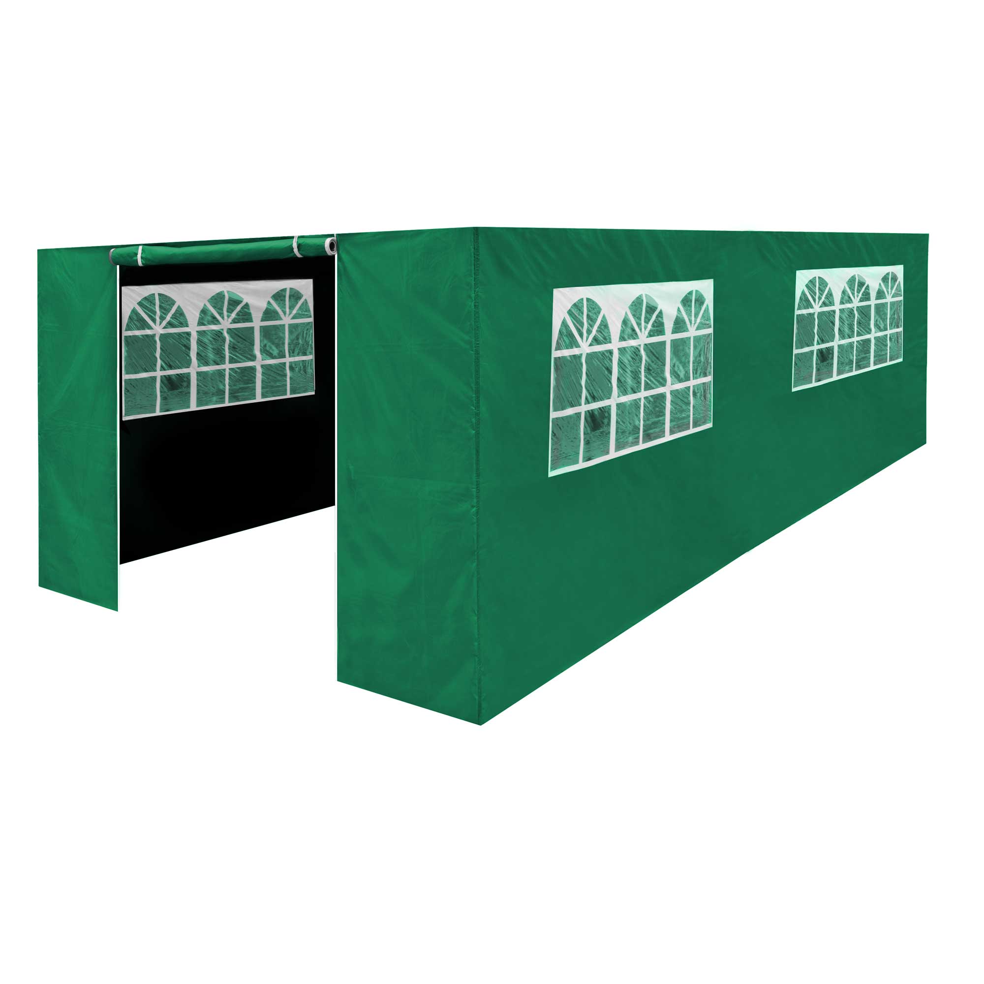 Premium Gazebo/Marquee Side Walls/Doors/Windows, Fits 3 x 6m Models - Green - DG156 - Dellonda