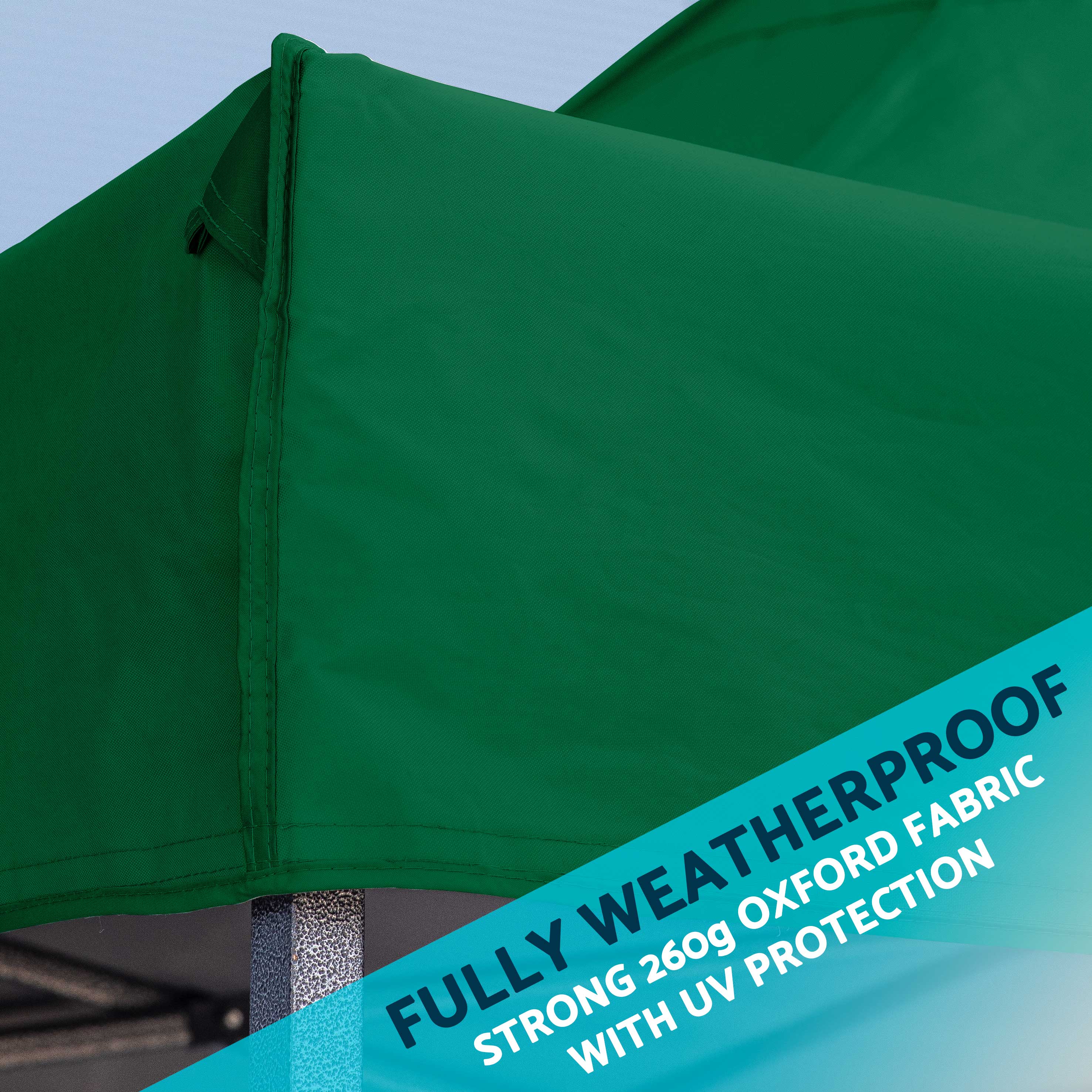 Premium 3x6m Pop-Up Gazebo & Side Walls, Water Resistant, Carry Bag, Stakes & Weight Bags - Green - DG174 - Dellonda