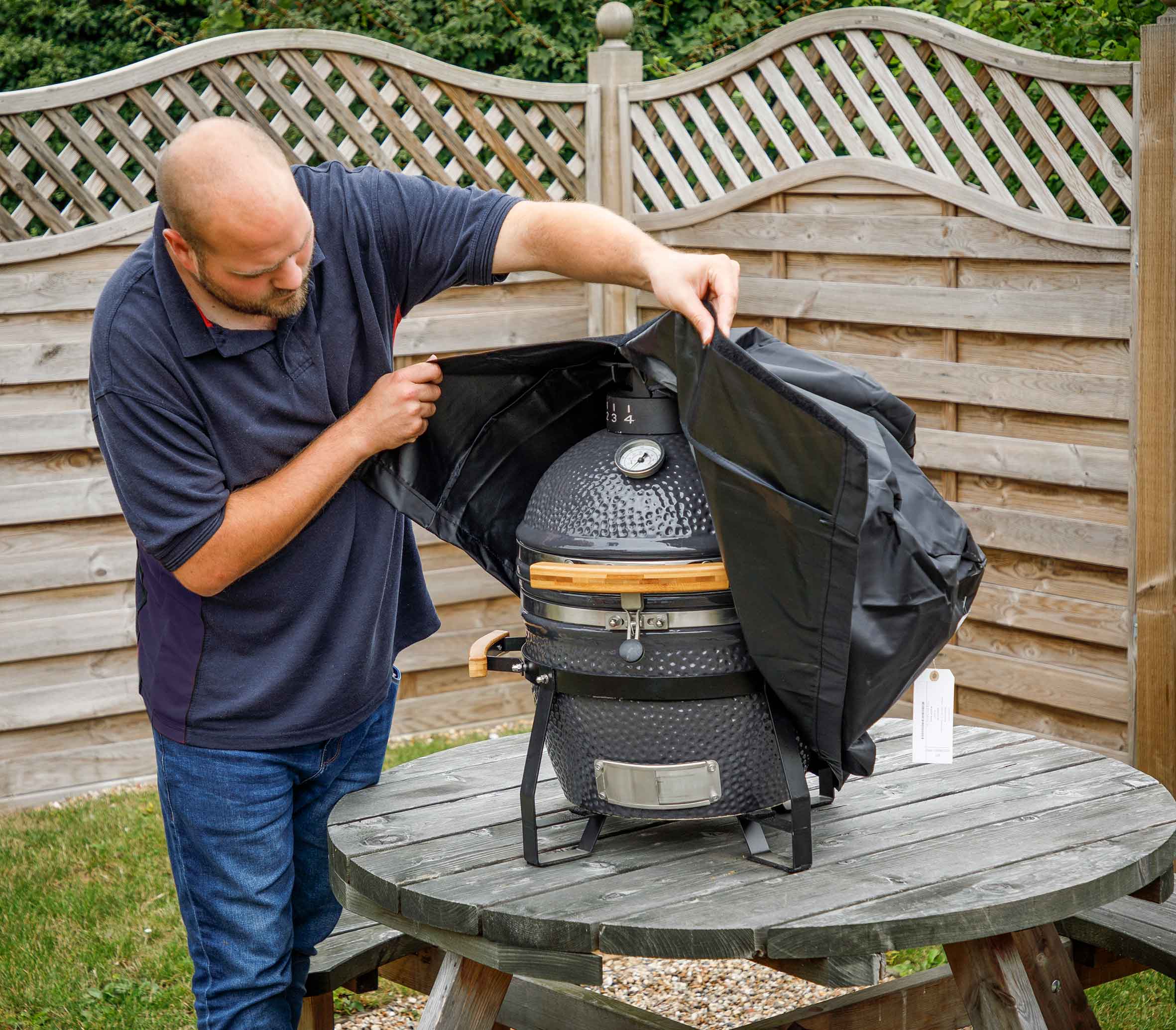 Water Resistant Cover for Kamado BBQ - 55 x 59cm - DG182 - Dellonda