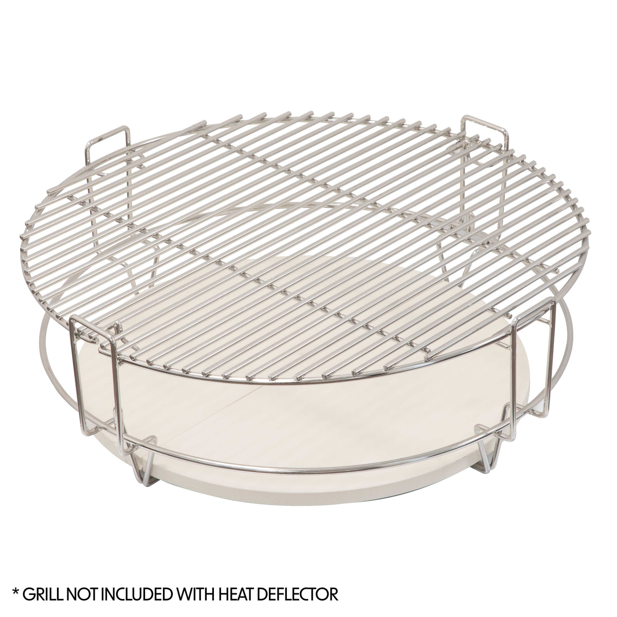 Halfmoon Ceramic Heat Deflector Plates for Kamado BBQs 15 38cm 2pc Dellonda