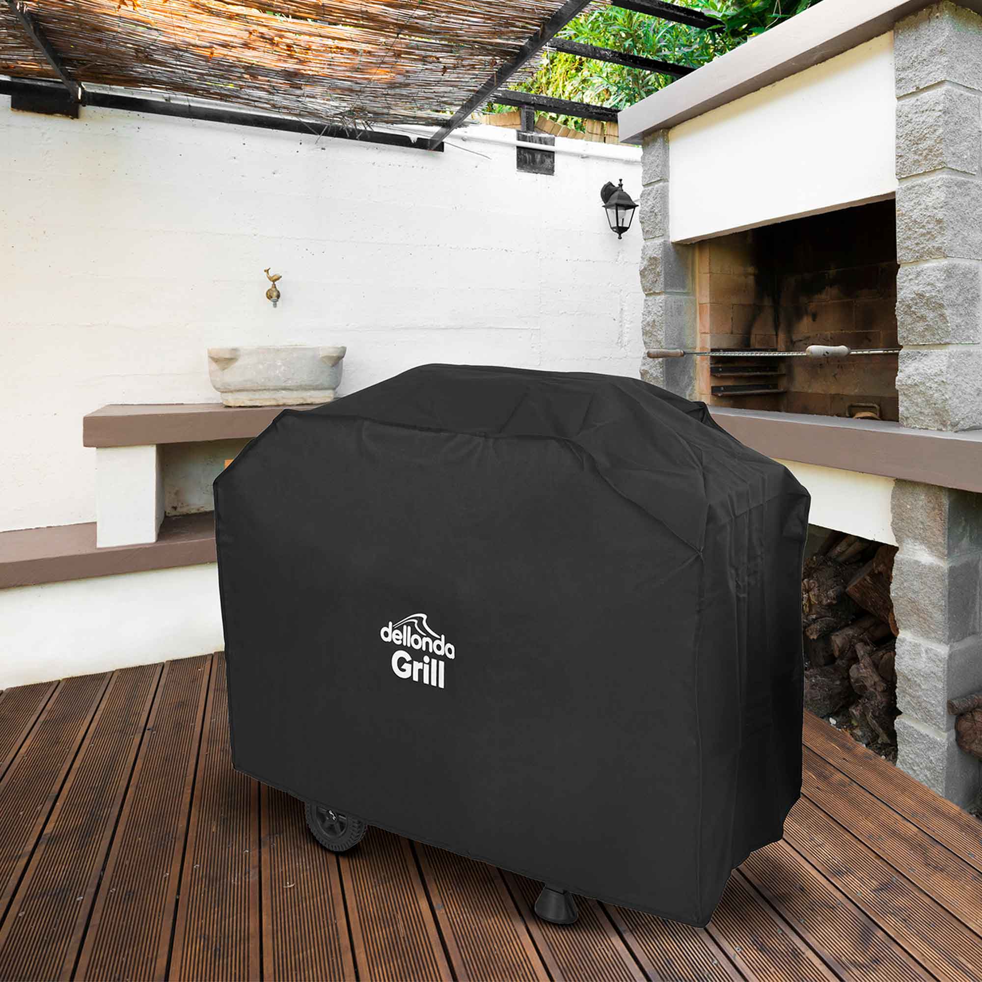Black PVC Cover for BBQs, Waterproof for Outdoor Use, 1150 x 920mm - DG18 - Dellonda
