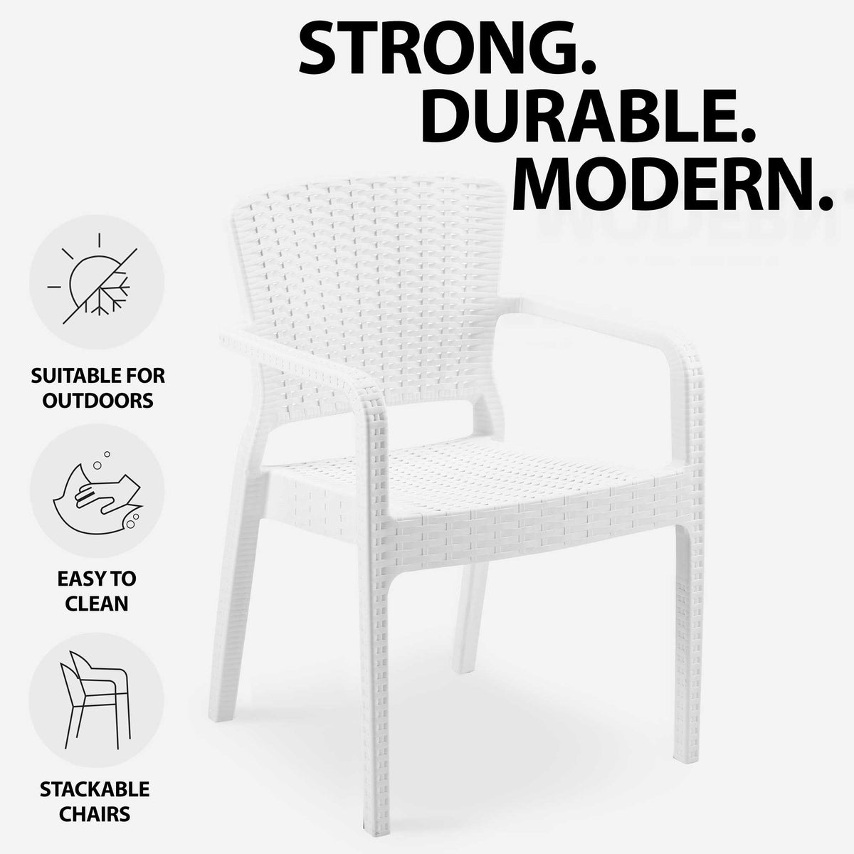 Modern white store plastic chairs