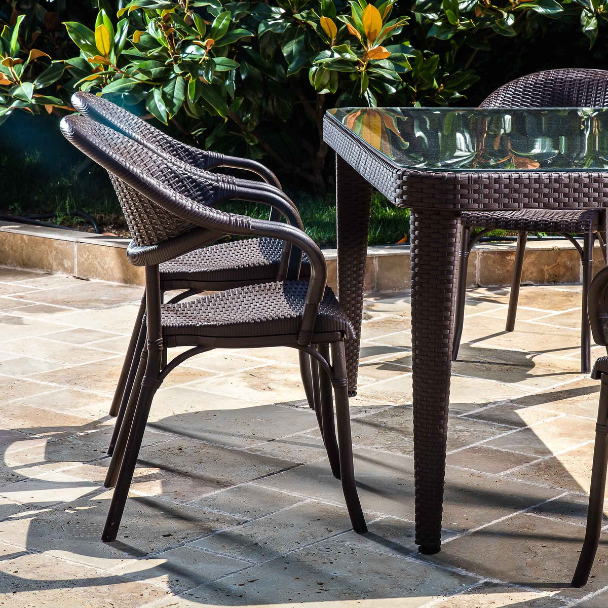 5 piece dining set glass top deals