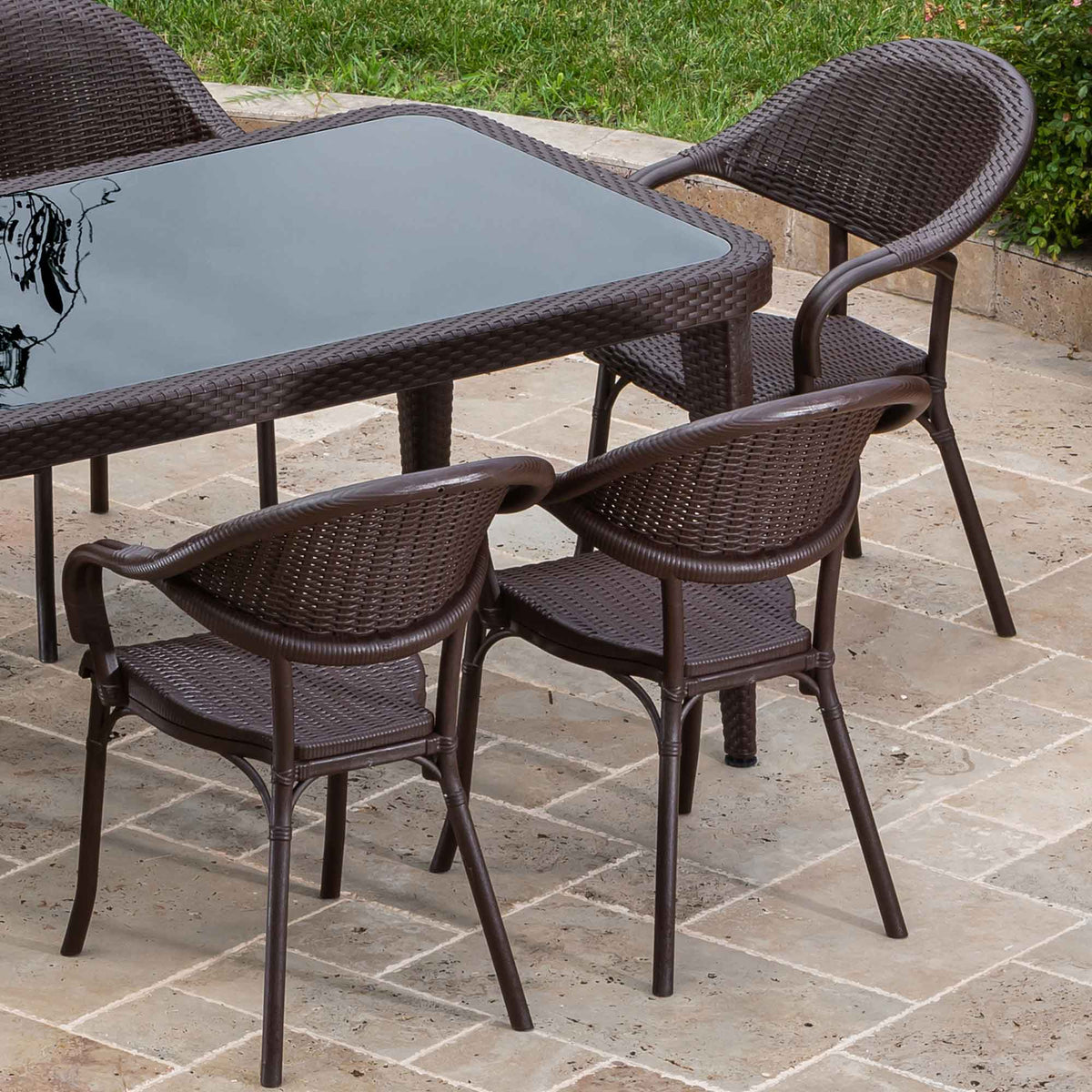 Polypropylene outdoor shop table