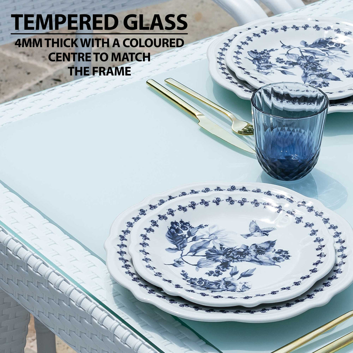 Outdoor dining clearance sets plates