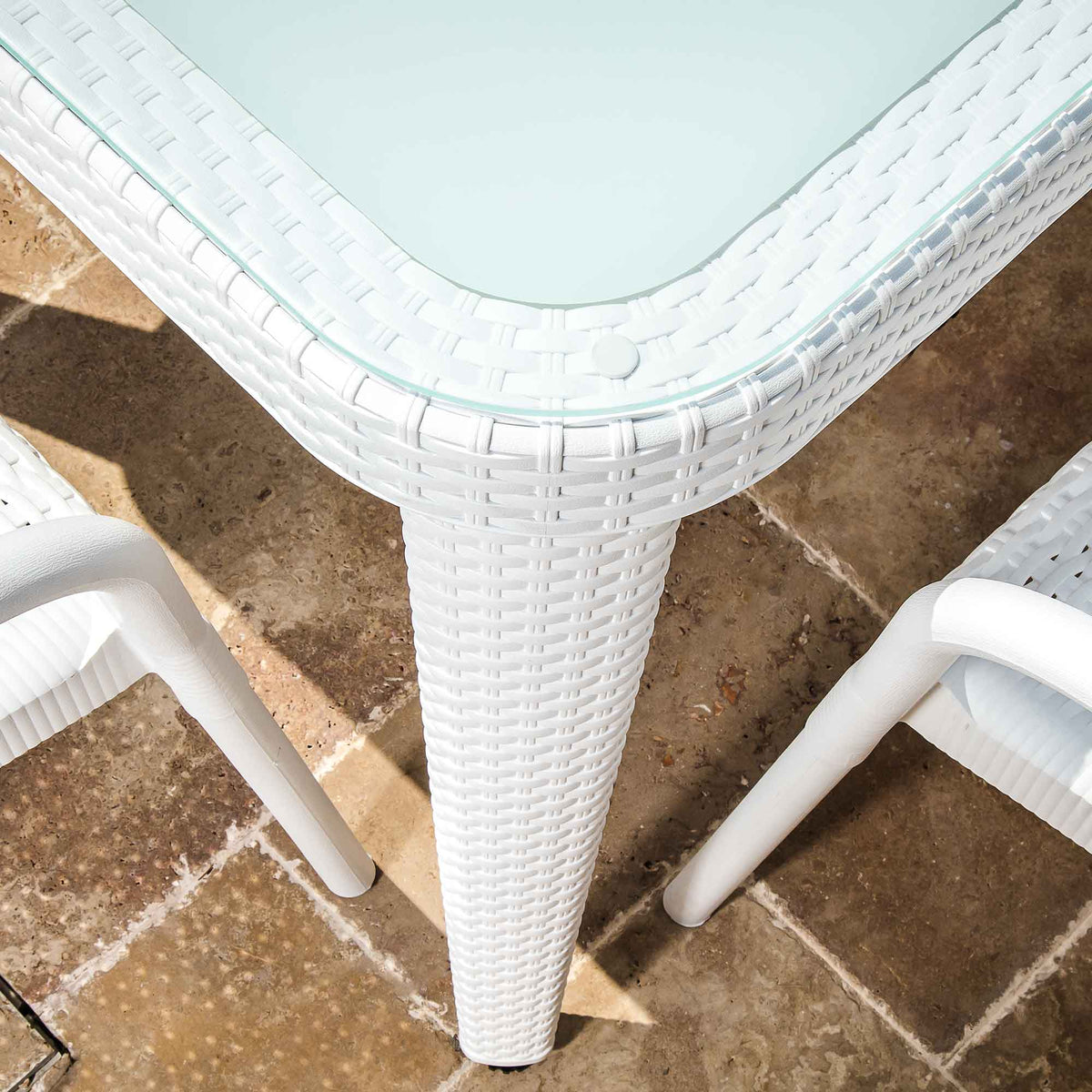 Plastic cheap glass table
