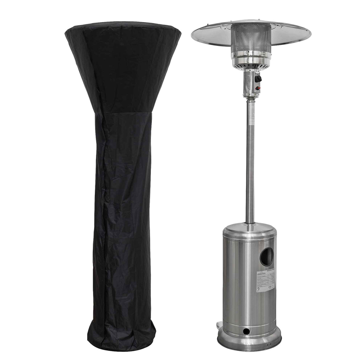 Freestanding Gas Patio Heater 13kW with Wheels u0026 Cover, Commercial u0026 D -  Dellonda