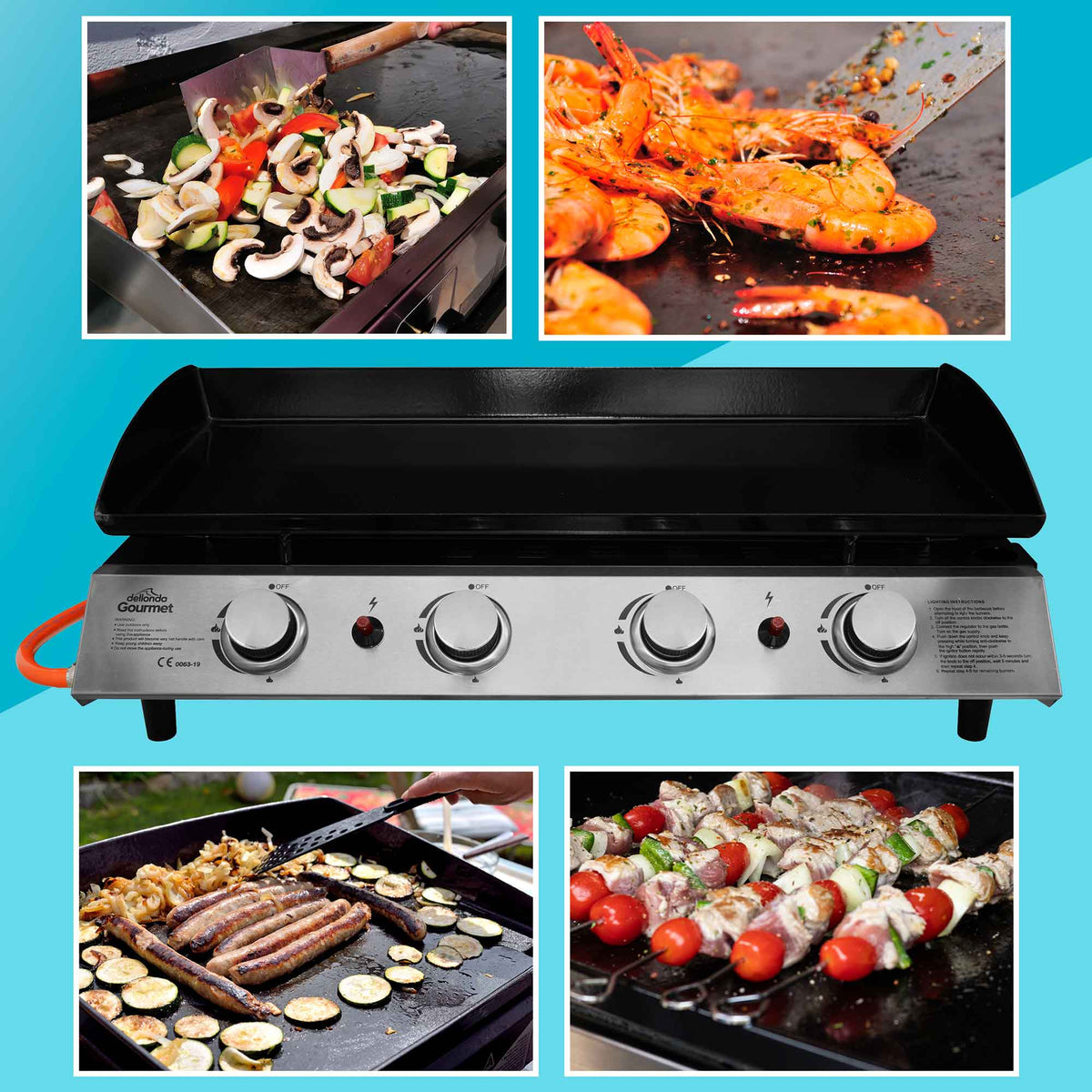 Flat plate deals gas bbq