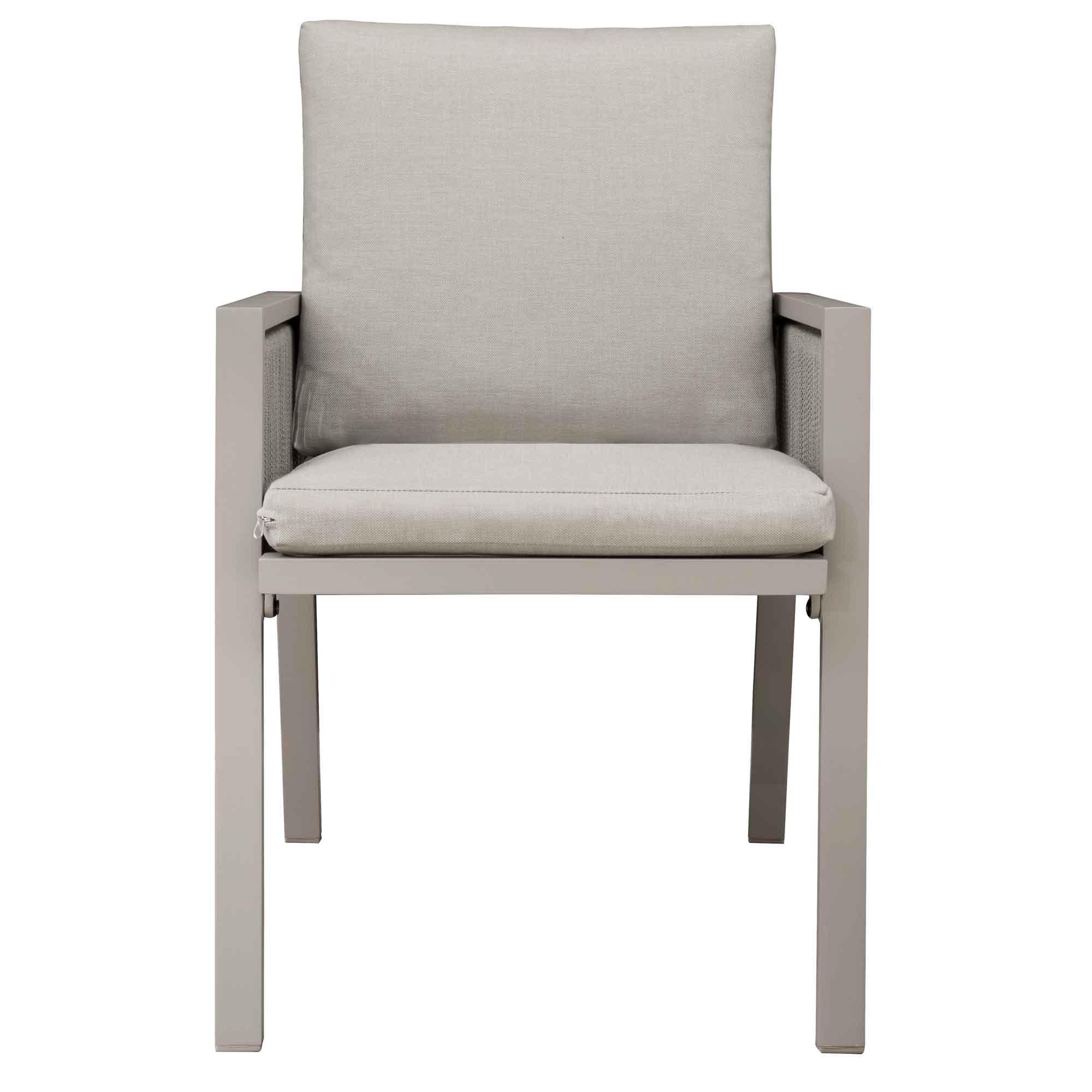 Fusion Garden/Patio Aluminium Dining Chair with Armrests, Set of 4 - DG50 - Dellonda