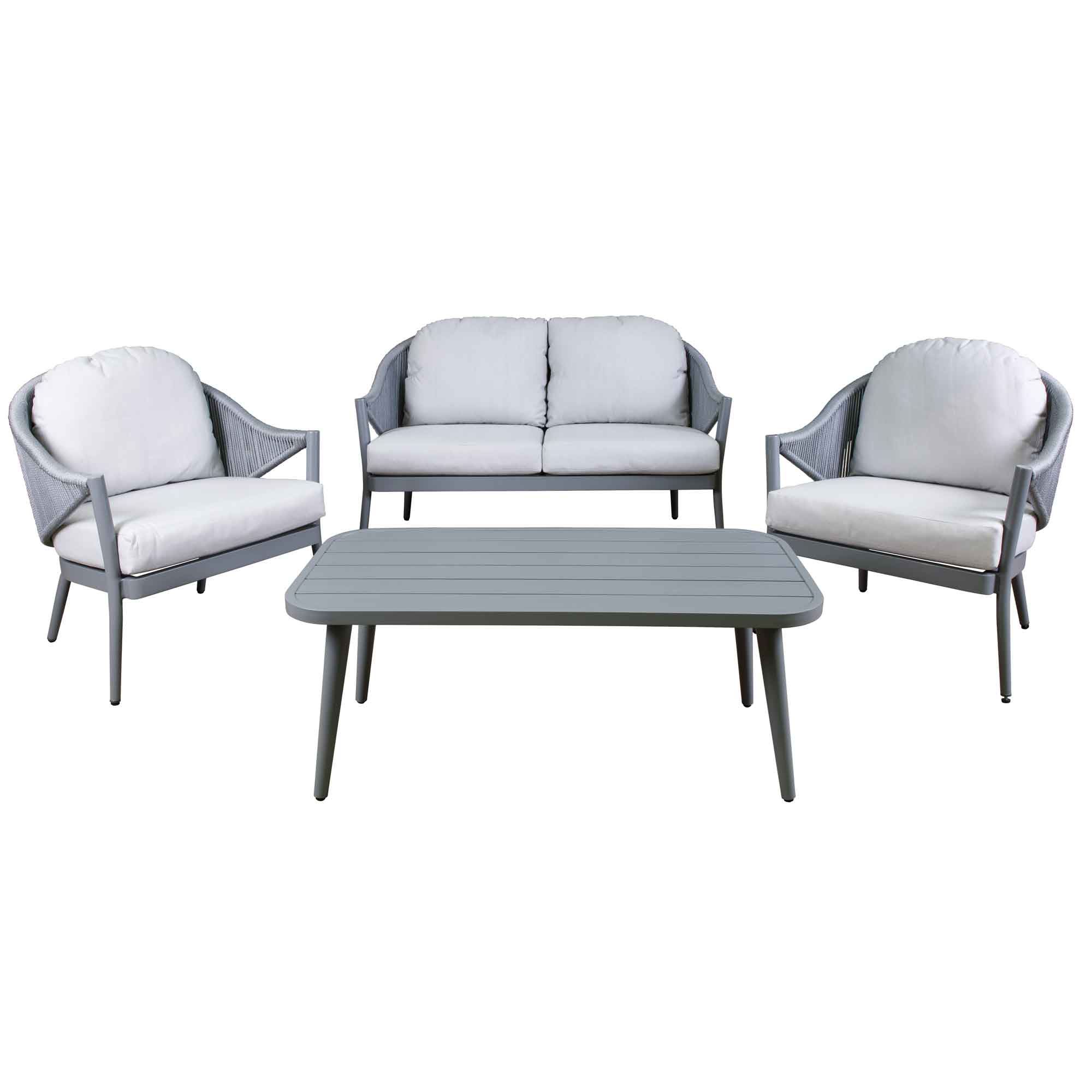 Echo 4 Piece Aluminium Outdoor Sofa Set - DG59 - Dellonda