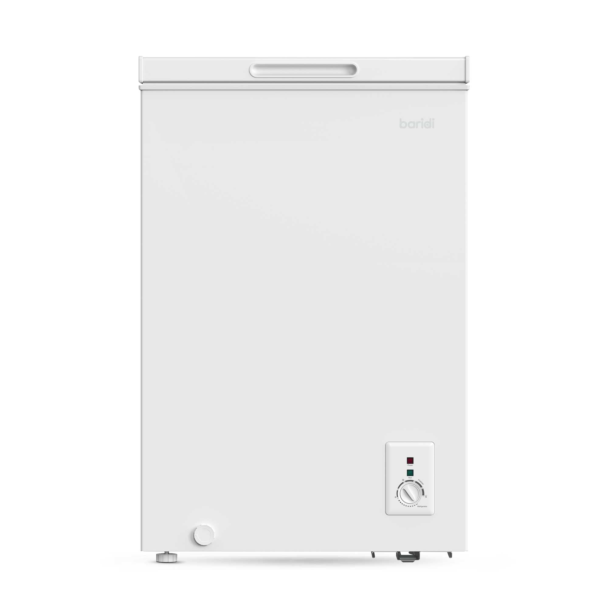 Baridi Freestanding Chest Freezer, 99L, Garage and Outbuilding Safe, Adj. Thermostat, White - DH116 - Dellonda