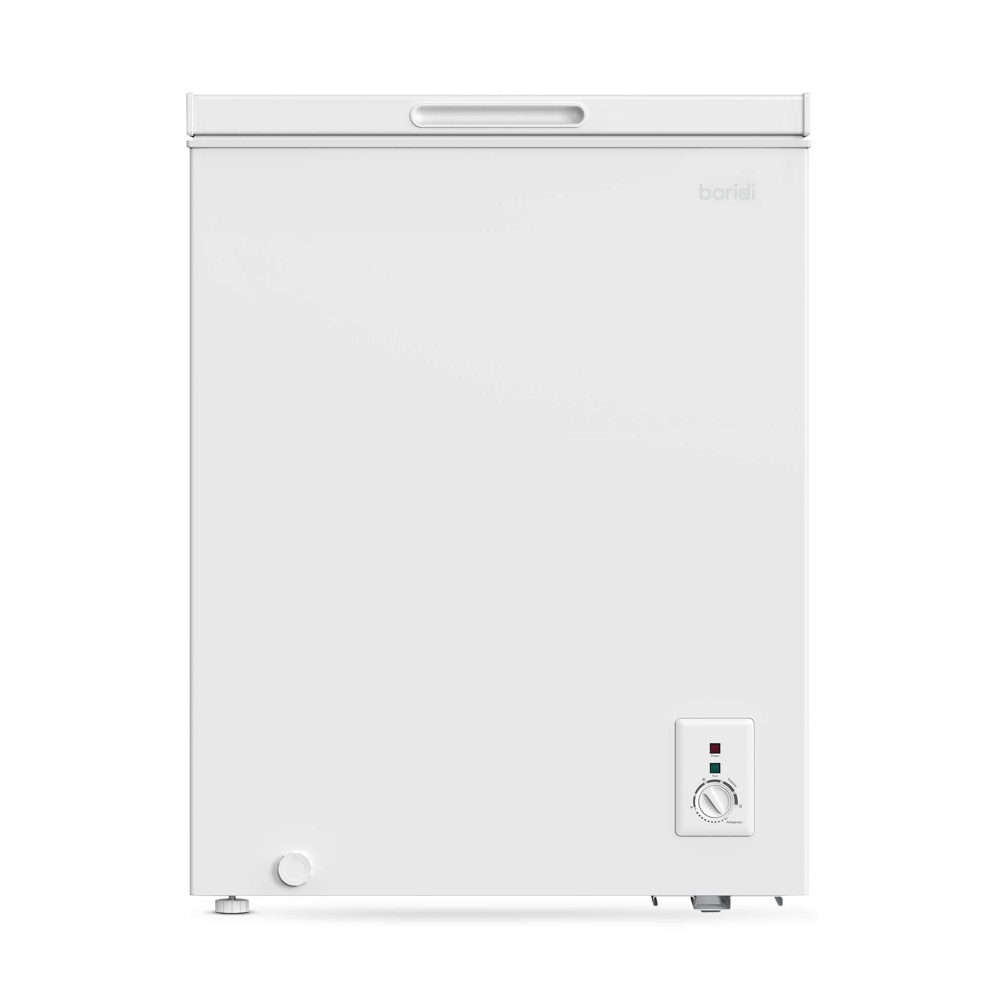 Baridi Freestanding Chest Freezer, 142L, Garage and Outbuilding Safe, Adj. Thermostat, White - DH120 - Dellonda
