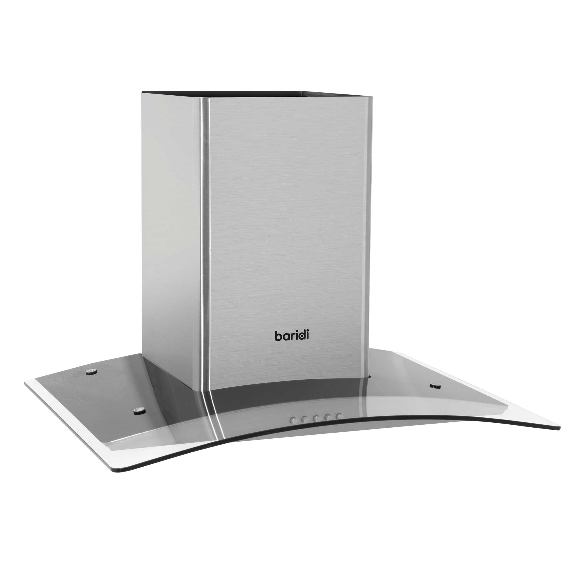 Baridi 4 Zone Ceramic Hob, 5 Function Fan-Assisted Oven & Curved Glass Cooker Hood Bundle - DH187 - Dellonda