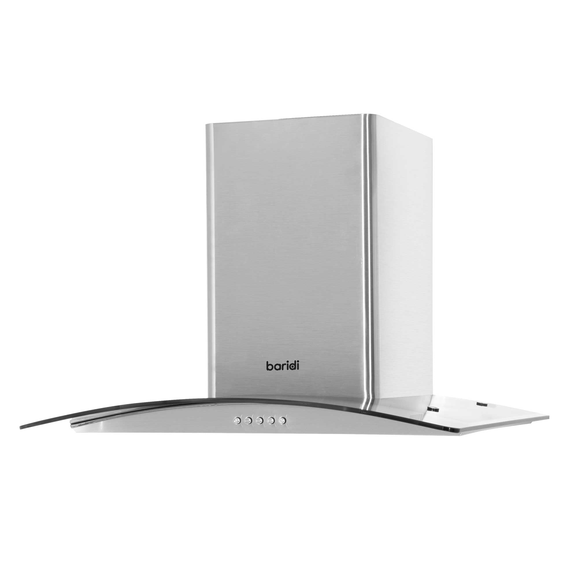 Baridi 4 Zone Ceramic Hob, 5 Function Fan-Assisted Oven & Curved Glass Cooker Hood Bundle - DH187 - Dellonda