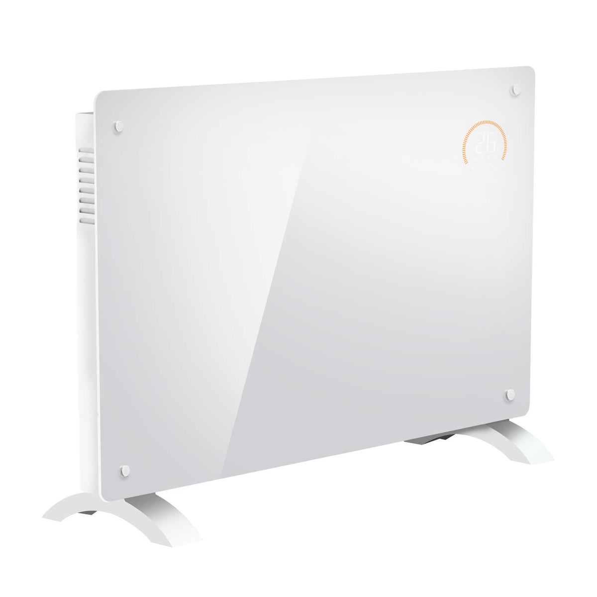 Baridi, Electric Glass Panel Heater, 2000W, 24/7 Timer, Wi-Fi Enabled, -  Dellonda