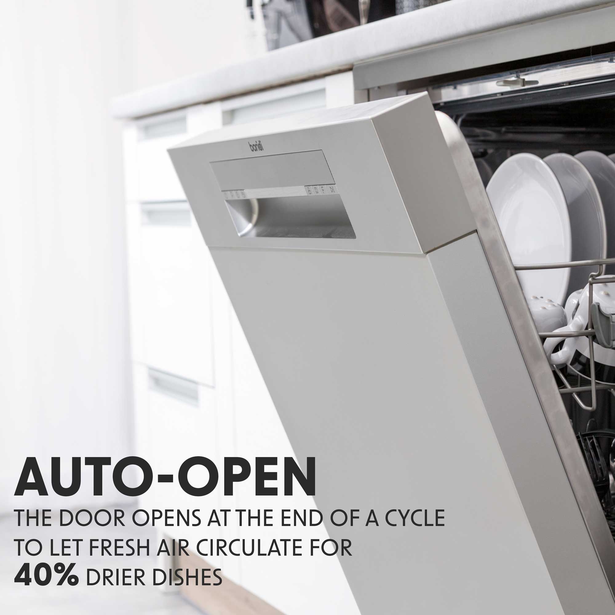Baridi 60cm Freestanding Dishwasher, 14 Place Settings, 8 Programs, LED Display, Silver - DH167