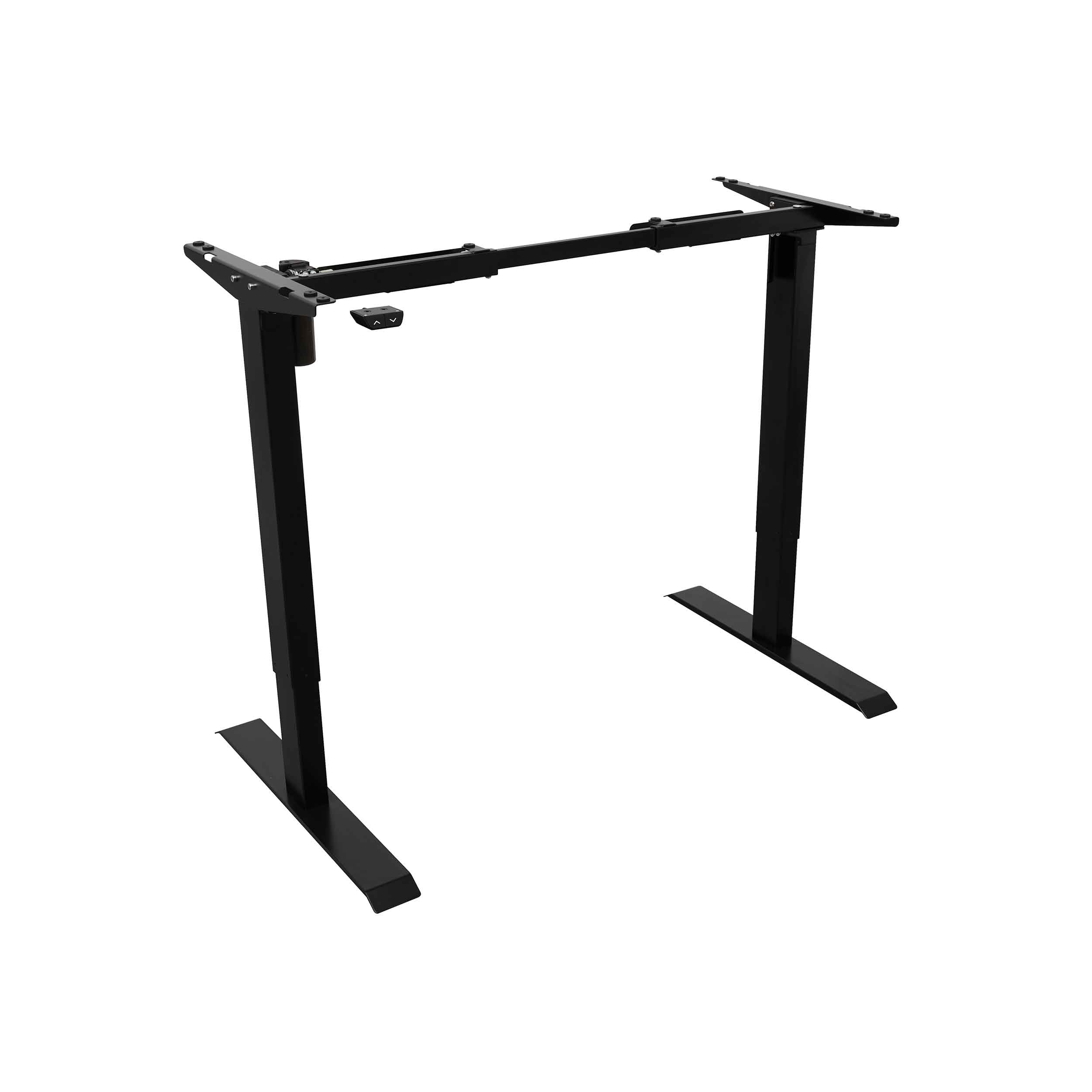 Single Motor Adjustable Standing Desk Frame, 70kg Capacity, Black - DH17 - Dellonda
