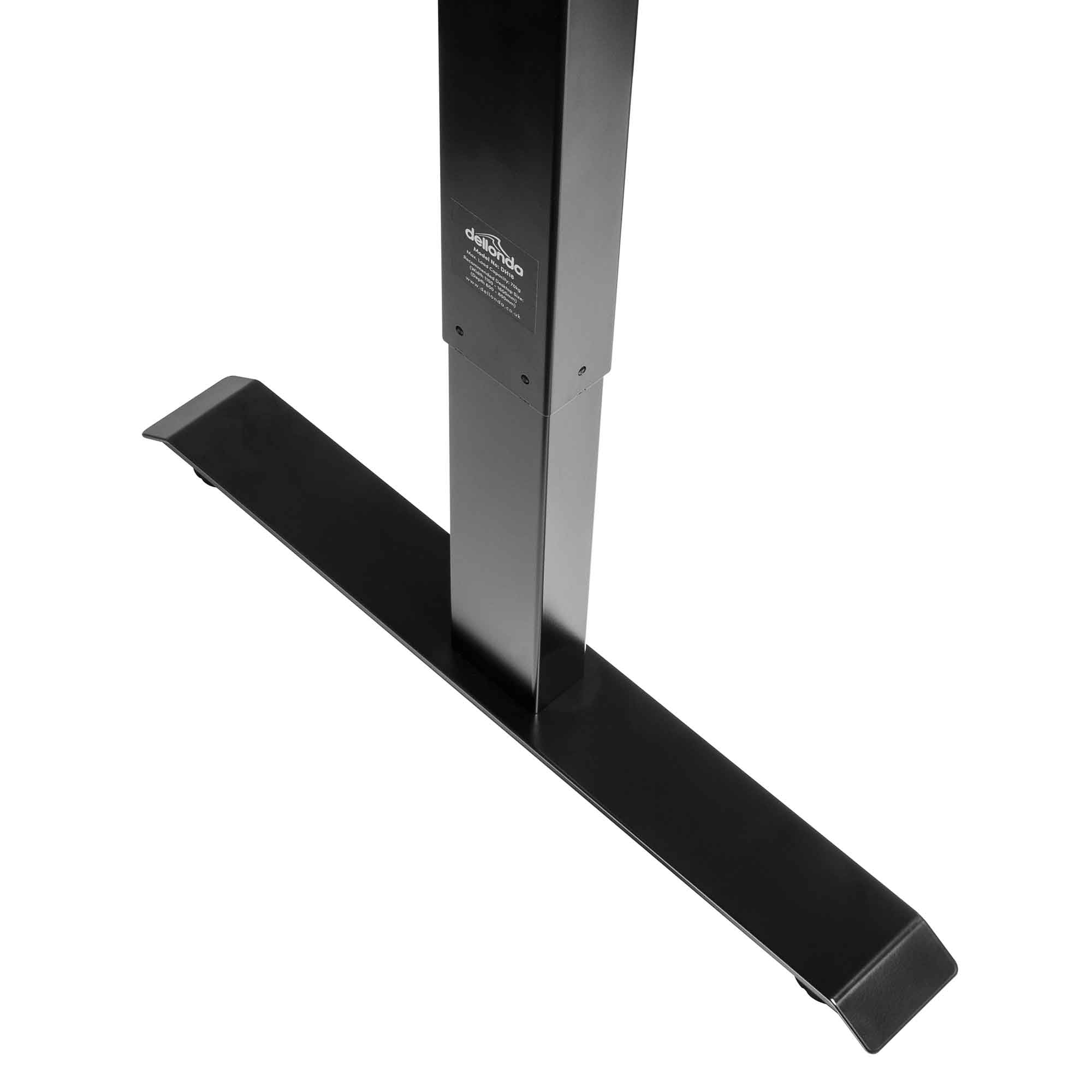 Single Motor Adjustable Desk Frame with Digital Controls, 70kg Capacity, Black - DH18 - Dellonda