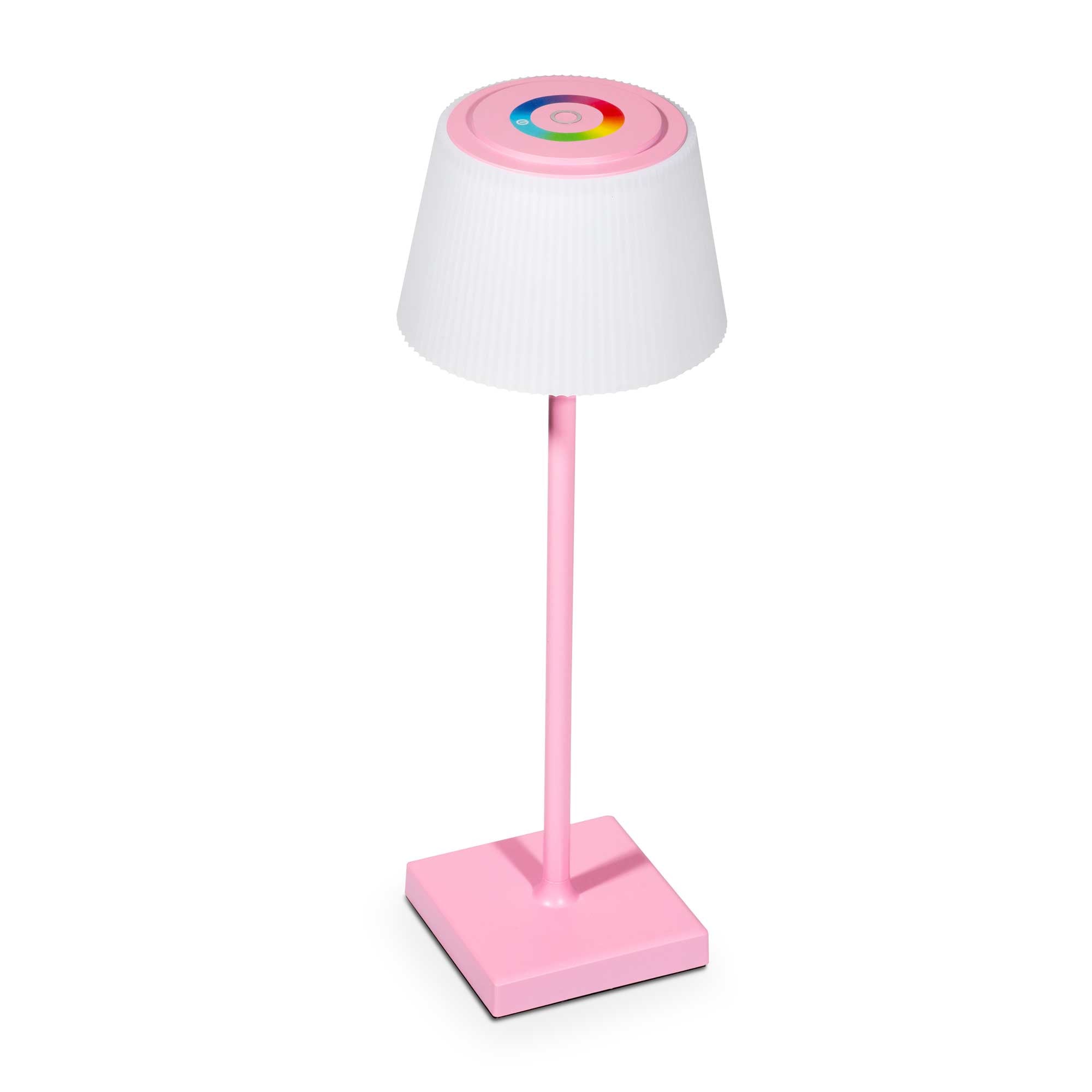 Rechargeable Table Lamp for Home, Office, Restaurants, RGB Colours - Pink - DH215