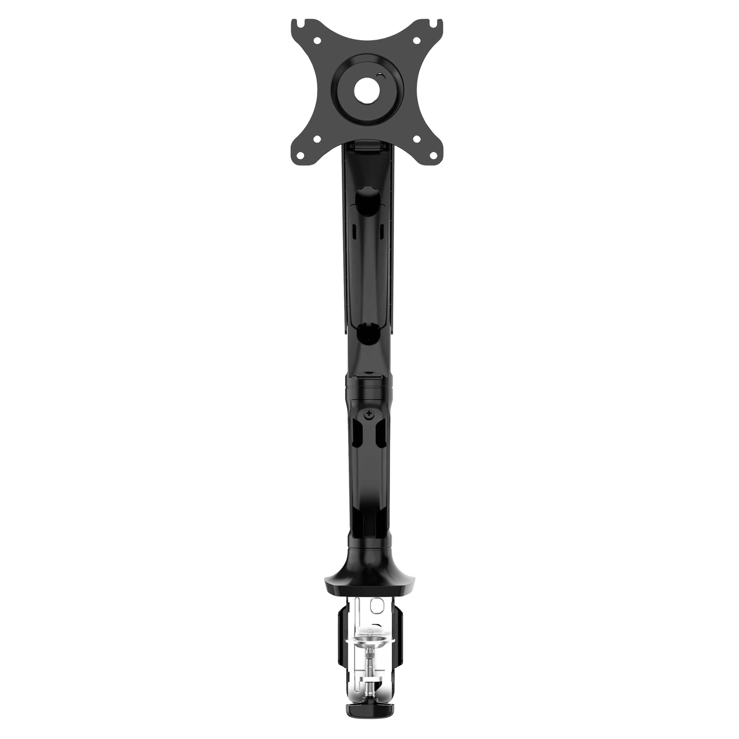 Adjustable & Rotating Single Monitor Arm, 9kg Load Capacity, 10-27" Screens - Black - DH24 - Dellonda