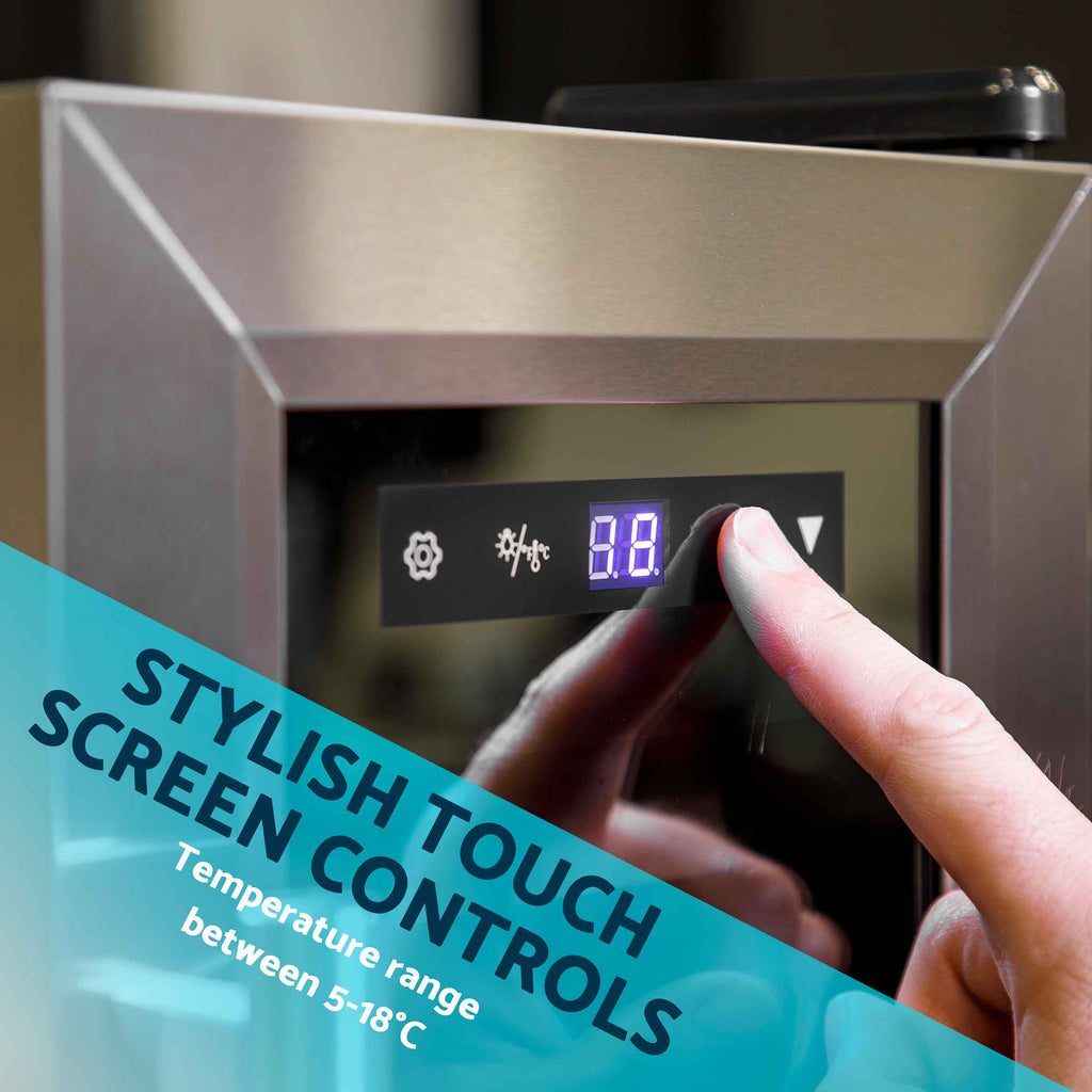 Baridi Baridi 18 Bottle Wine Fridge with Digital Touch Screen Controls & LED