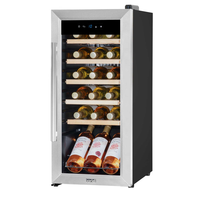 Baridi 18 Bottle Wine Cooler Fridge with Digital Touch Screen Controls Dellonda