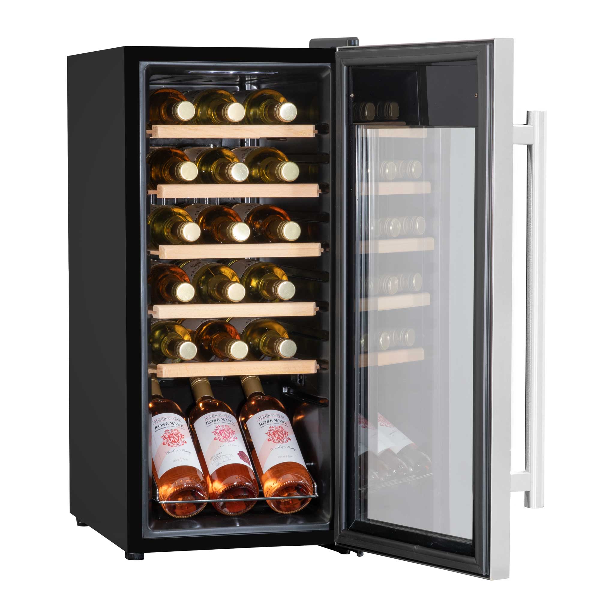Baridi 18 Bottle Wine Cooler Fridge with Digital Touch Screen Controls Dellonda