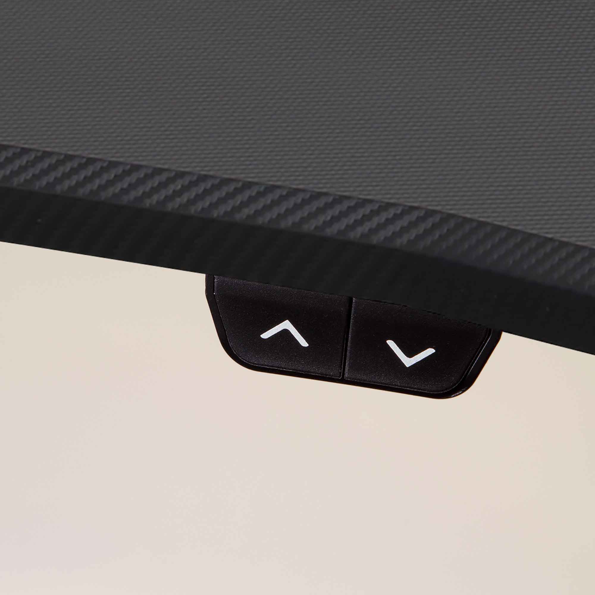 Single Motor Height-Adjustable Electric Sit & Stand Gaming Desk with Carbon Fibre Desktop - DH70 - Dellonda