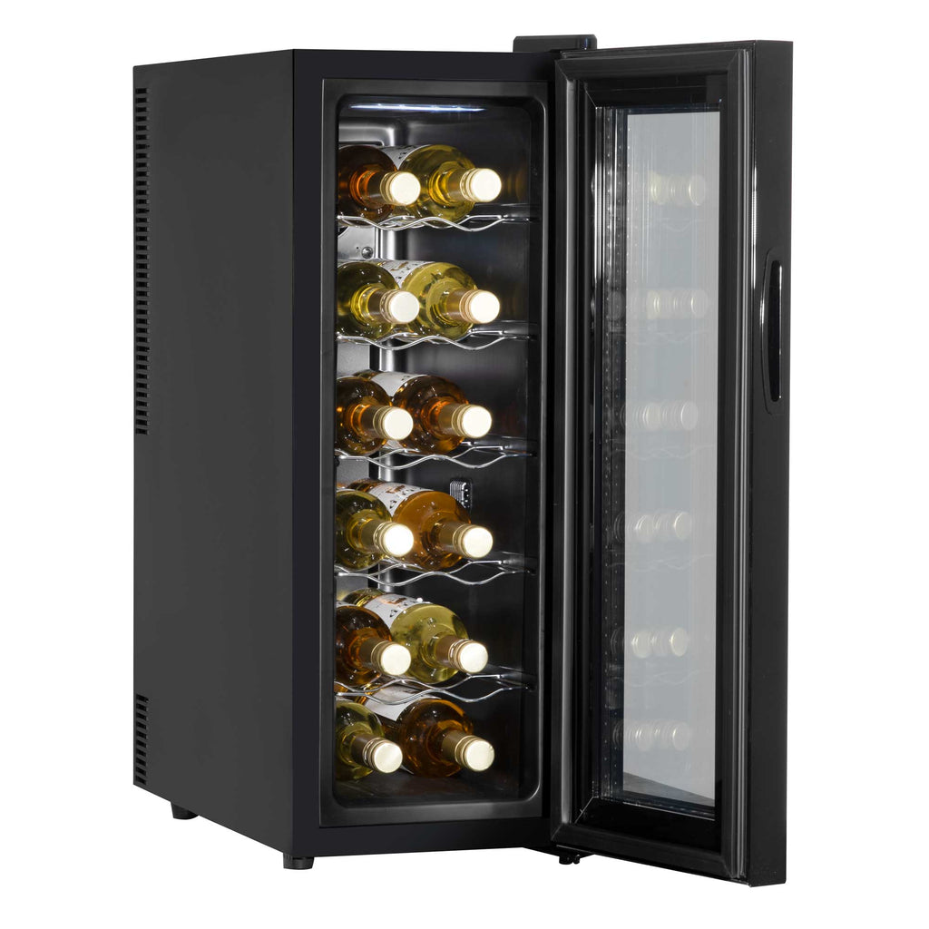 Baridi Baridi 12 Bottle Wine Fridge with Digital Touch Screen Controls, Metal