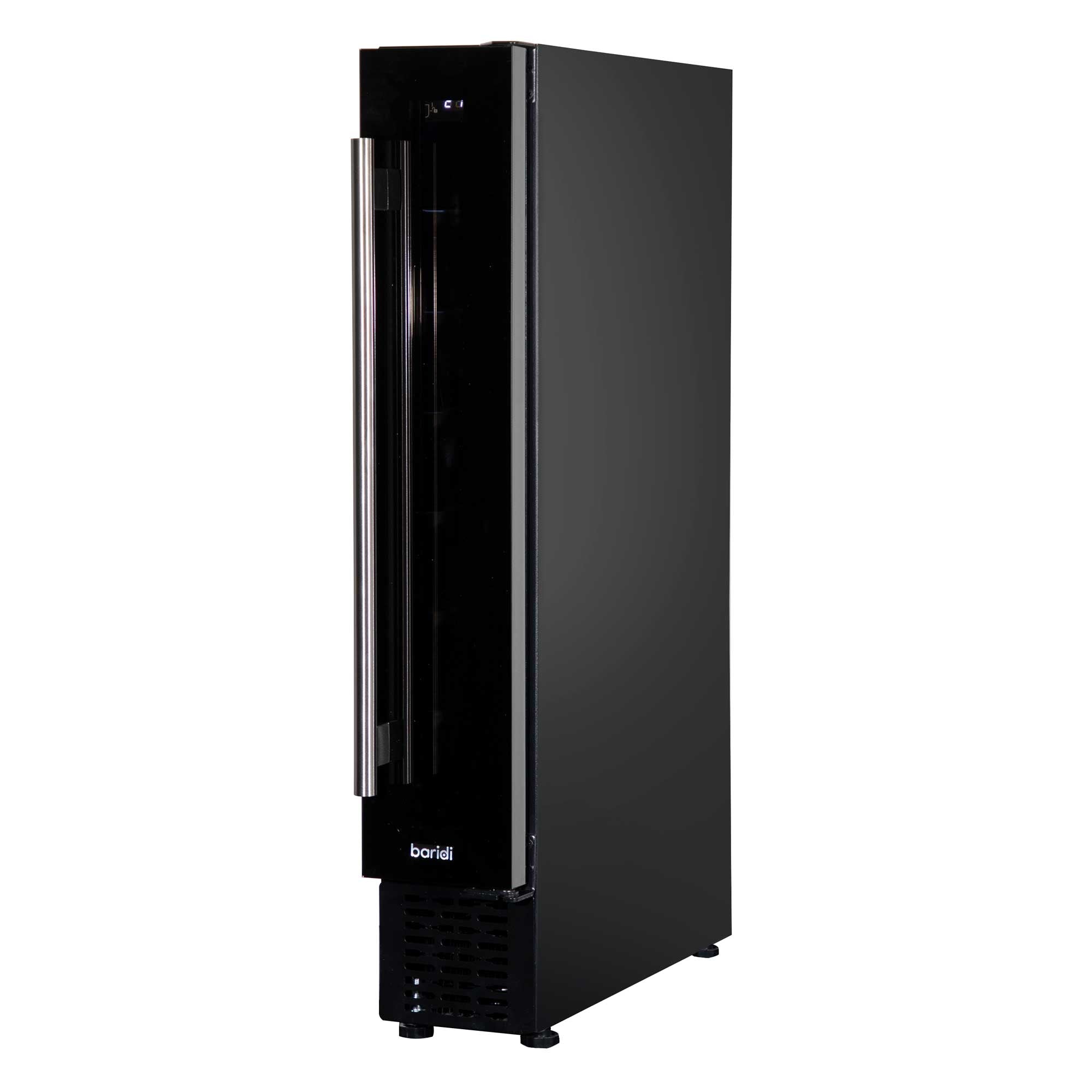Baridi 7 Bottle 15cm Slim Wine Cooler with Digital Touch Screen Controls, Black - DH76 - Dellonda