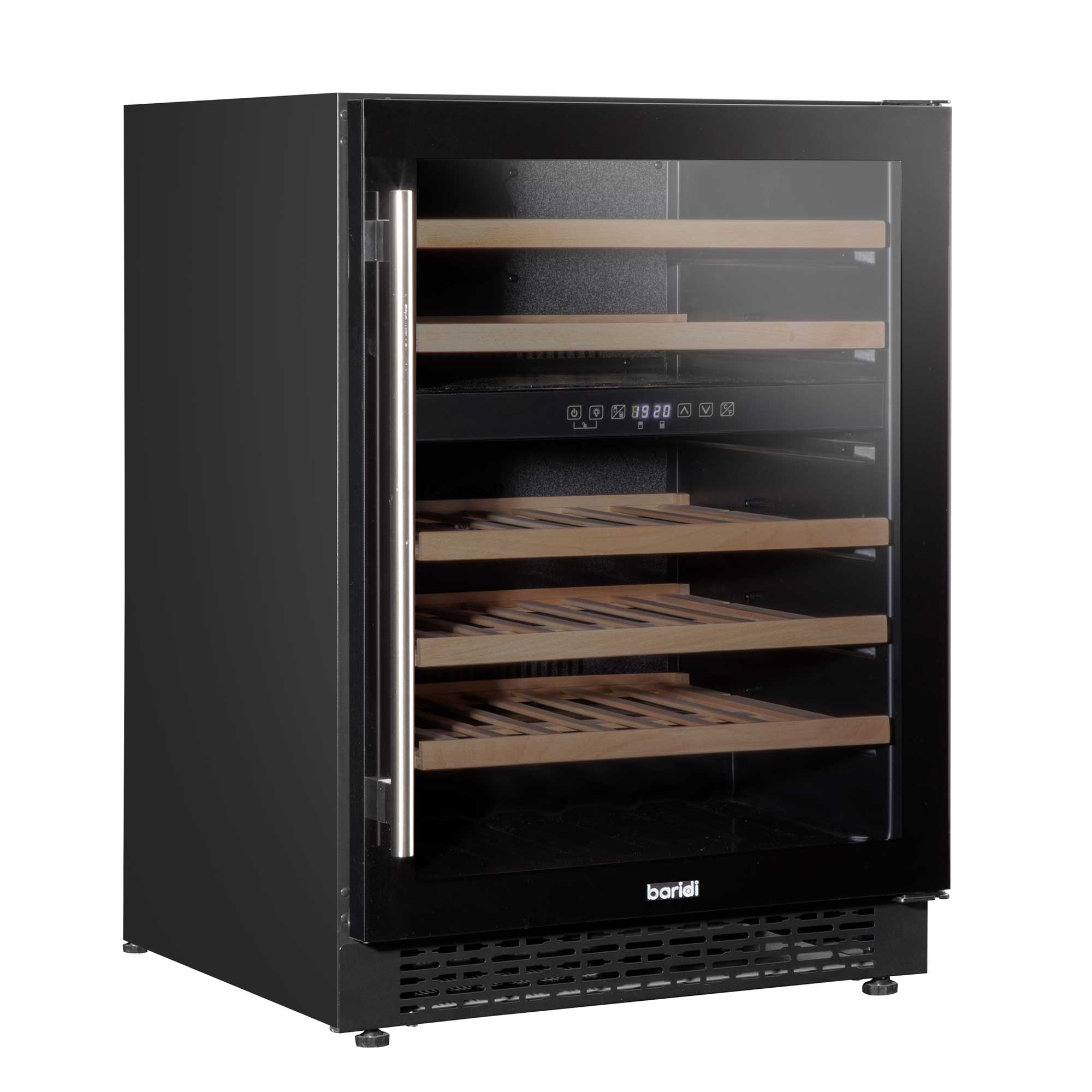 Baridi 46 Bottle Dual Zone Wine Cellar Fridge with Digital Touch Screen Controls, Black - DH79 - Dellonda