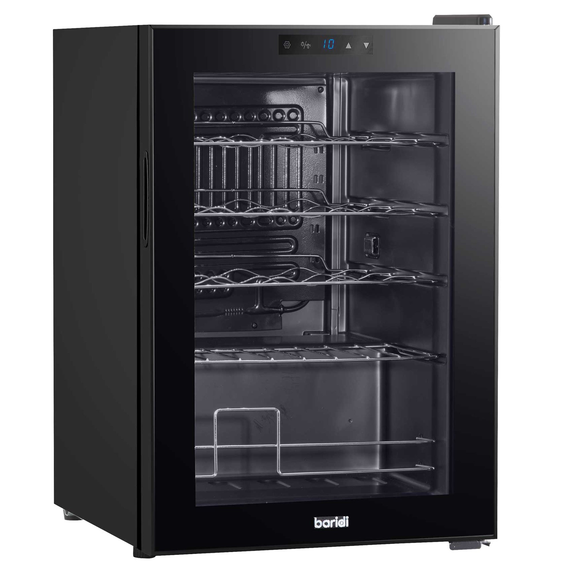 Baridi 20 Bottle Wine Cooler Fridge with Digital Touch Screen Controls & LED Light, Black - DH8 - Dellonda