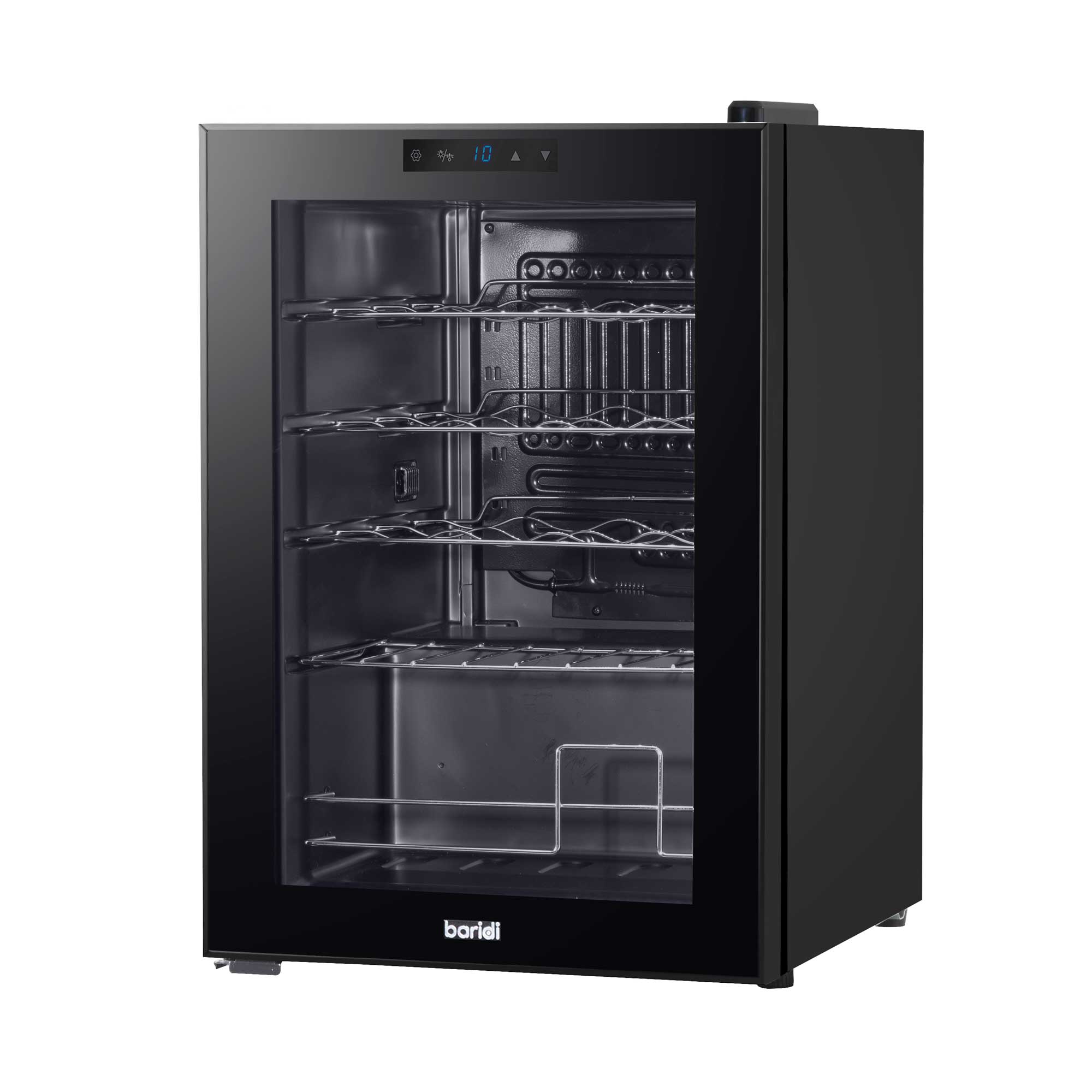 Baridi 20 Bottle Wine Cooler Fridge with Digital Touch Screen Controls & LED Light, Black - DH8 - Dellonda