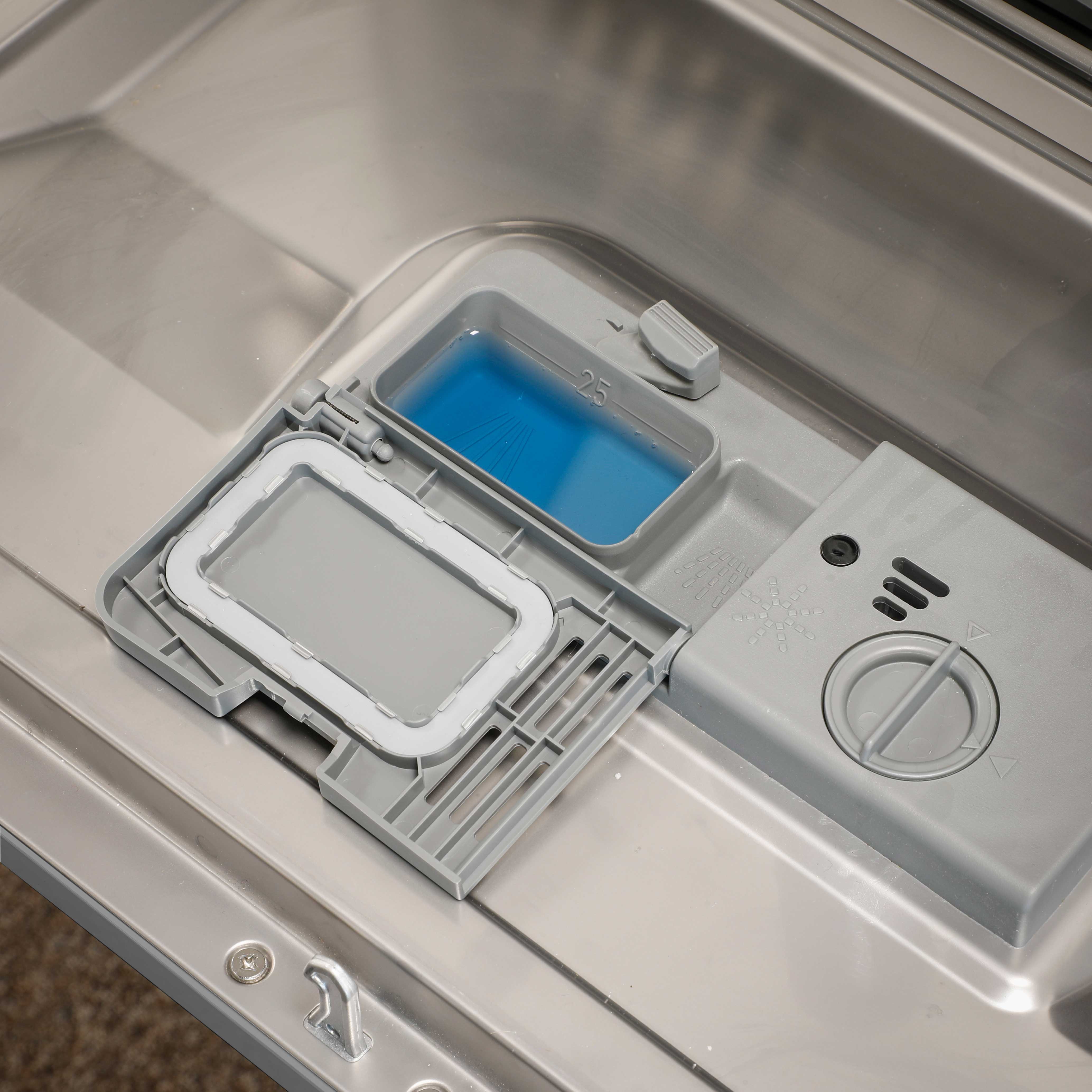 Compact Tabletop Dishwasher 6 Place Settings, 6 Programmes, Low Noise, 6.5L Cycle - Silver - DH84 - Dellonda